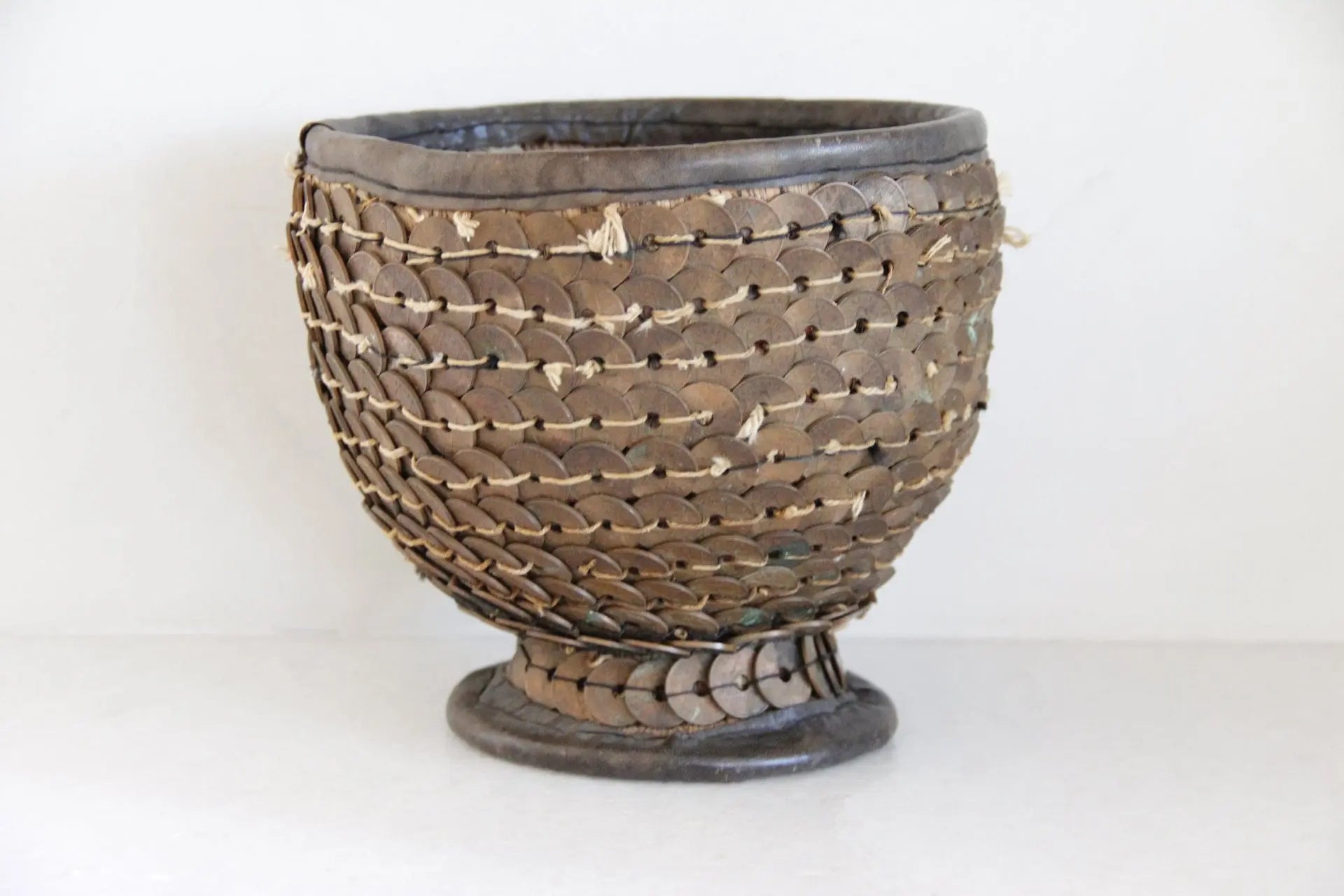 Antique African Basket | Hand-Made Coin  Debra Hall Lifestyle