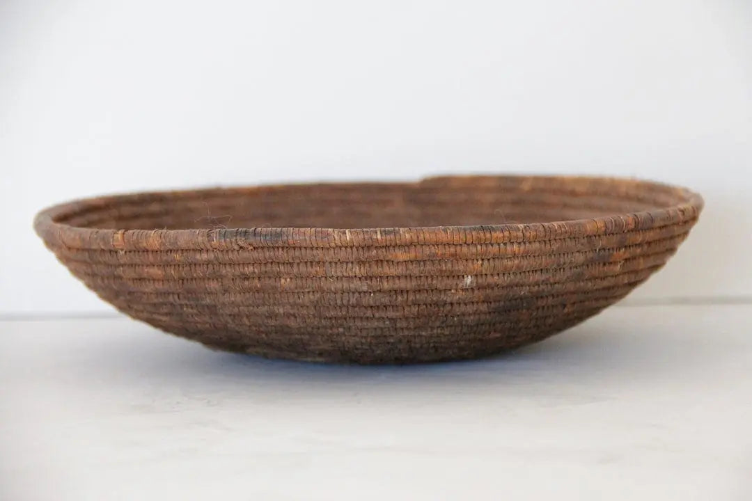 Antique African Basket | Hand Woven Bowl  Debra Hall Lifestyle