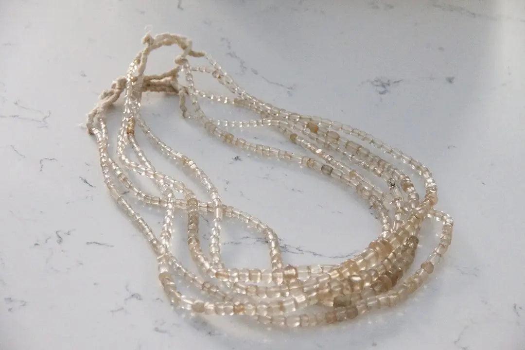 Antique African Trade Beads | Clear Glass Debra Hall Lifestyle