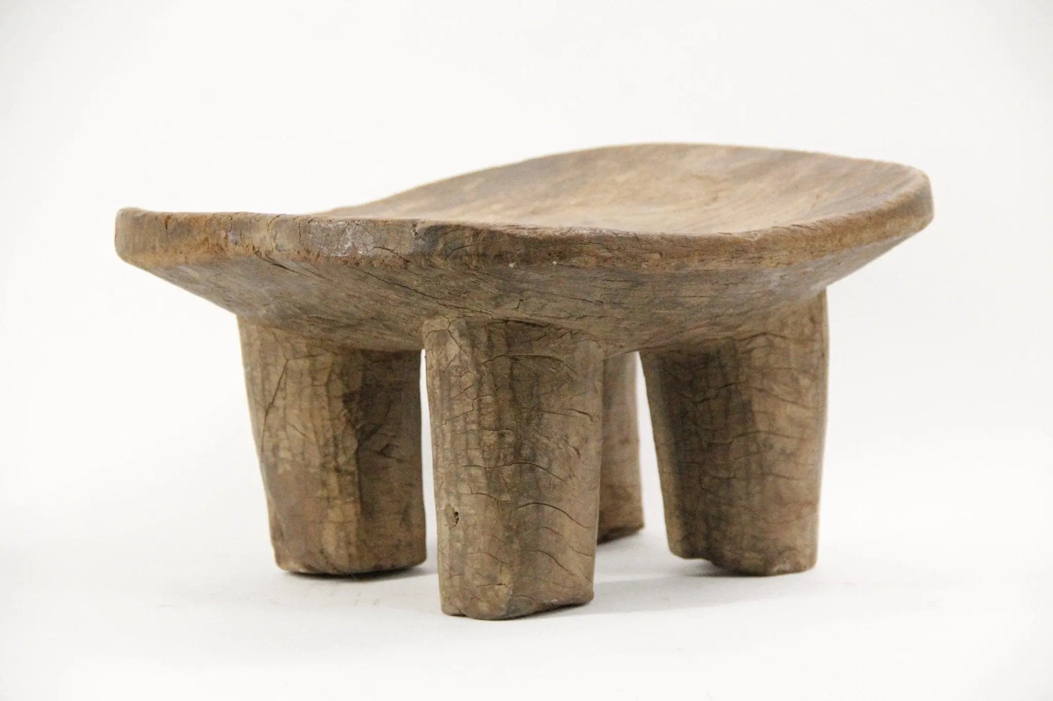 Antique African Wood Stool | Hand Carved  Debra Hall Lifestyle