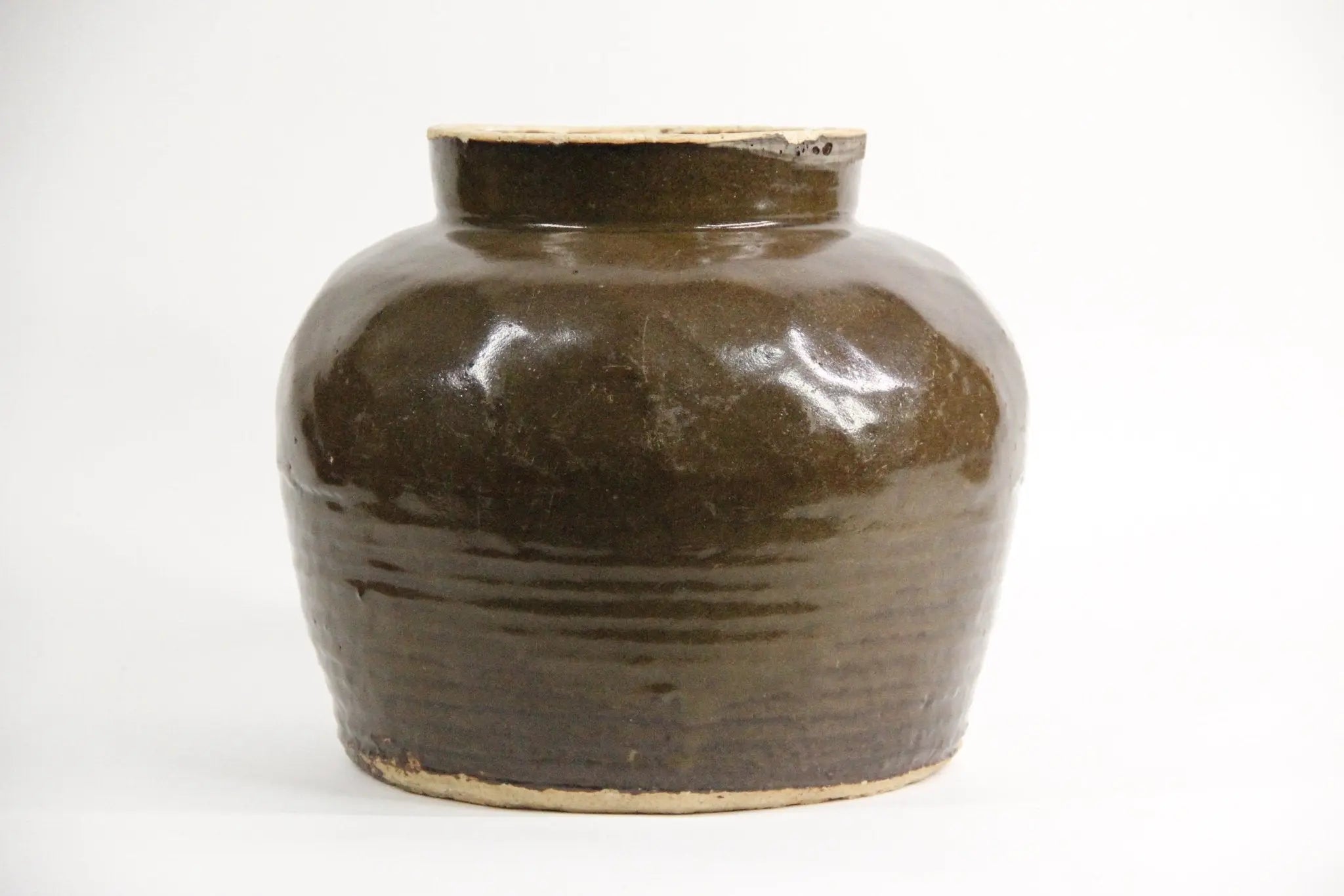 Antique Brown Glazed Pottery | Pot 1  Debra Hall Lifestyle