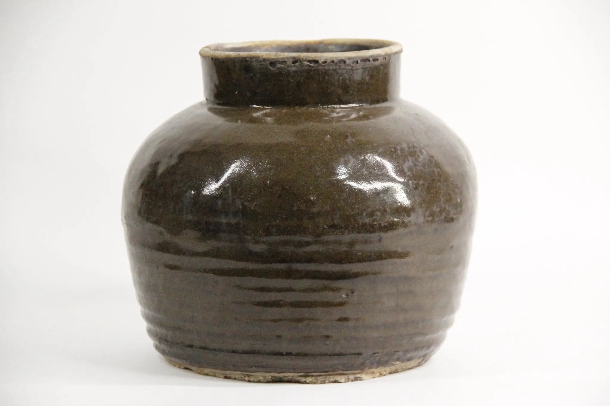 Antique Brown Glazed Pottery | Pot 2  Debra Hall Lifestyle