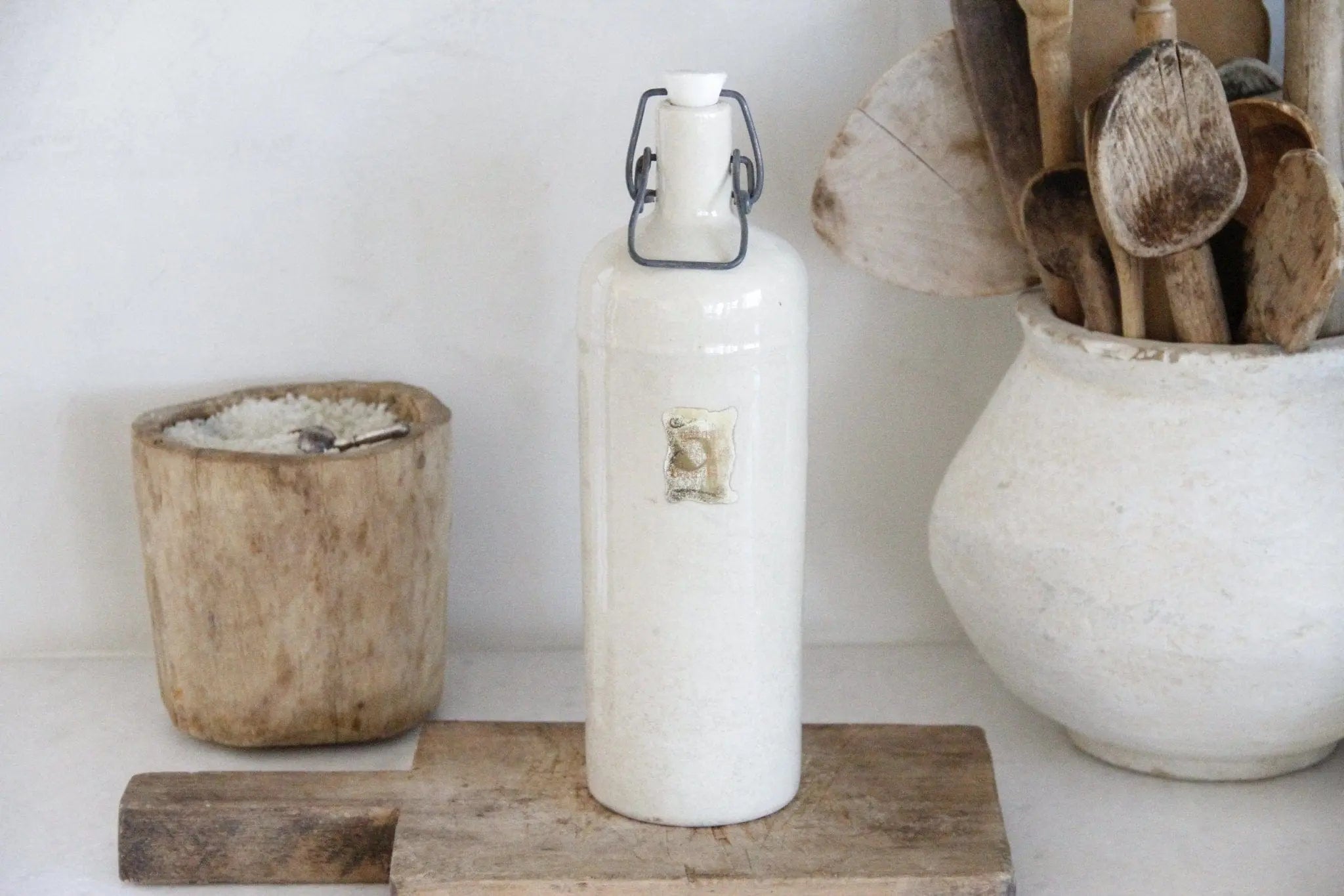 Antique French Stoneware Bottle  Debra Hall Lifestyle