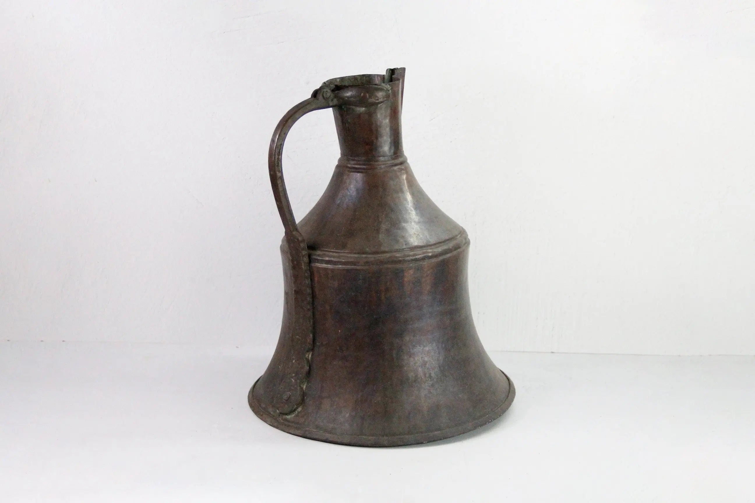 Antique Hammered Copper Pitcher | 19th C. Hand Forged Ewer Debra Hall Lifestyle