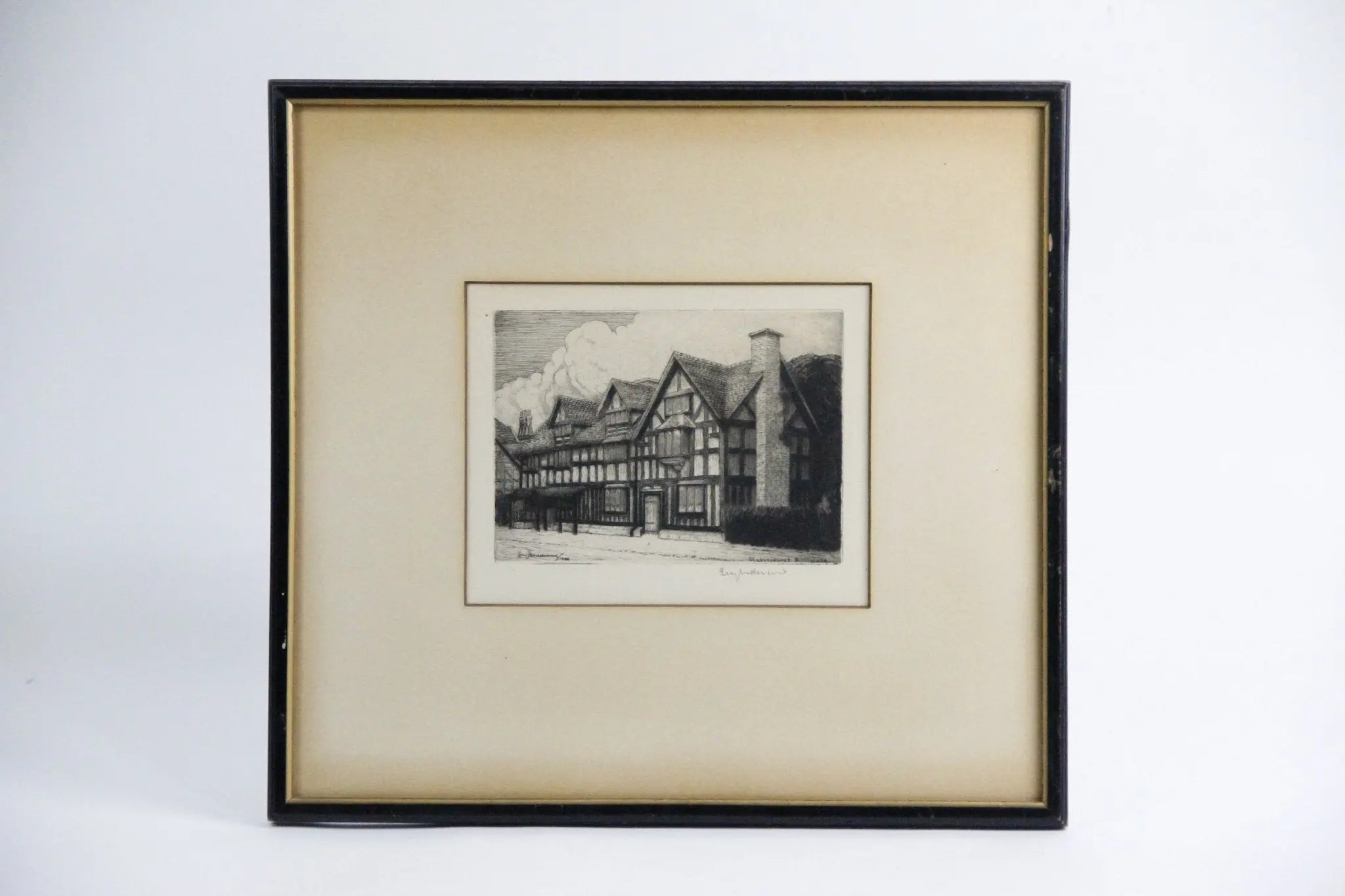 Antique Lithograph | C. 1922 Shakespear's Birthplace  Debra Hall Lifestyle
