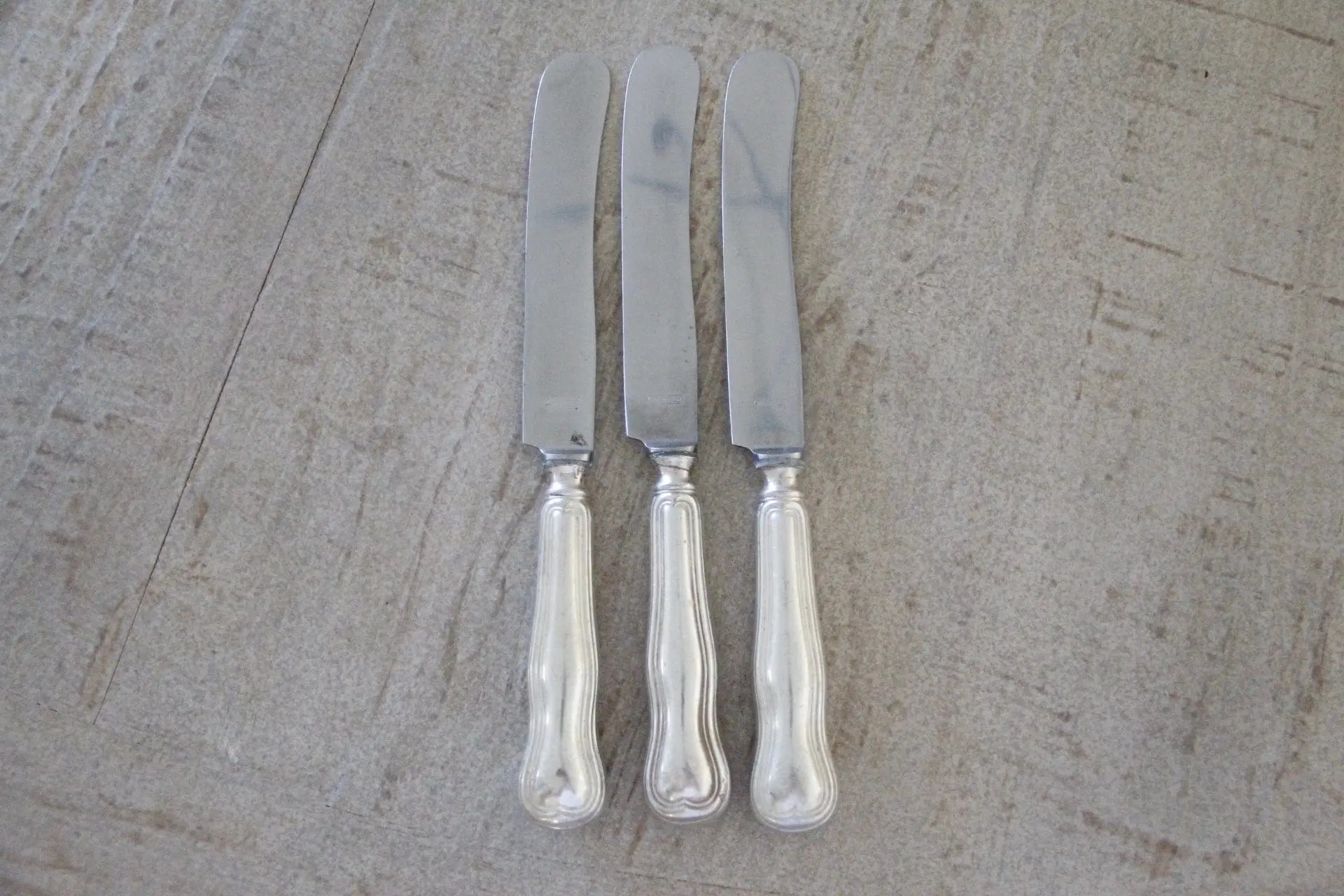 Antique Rostfrei Silver Table Knife | Flatware 3 Pcs.  Debra Hall Lifestyle