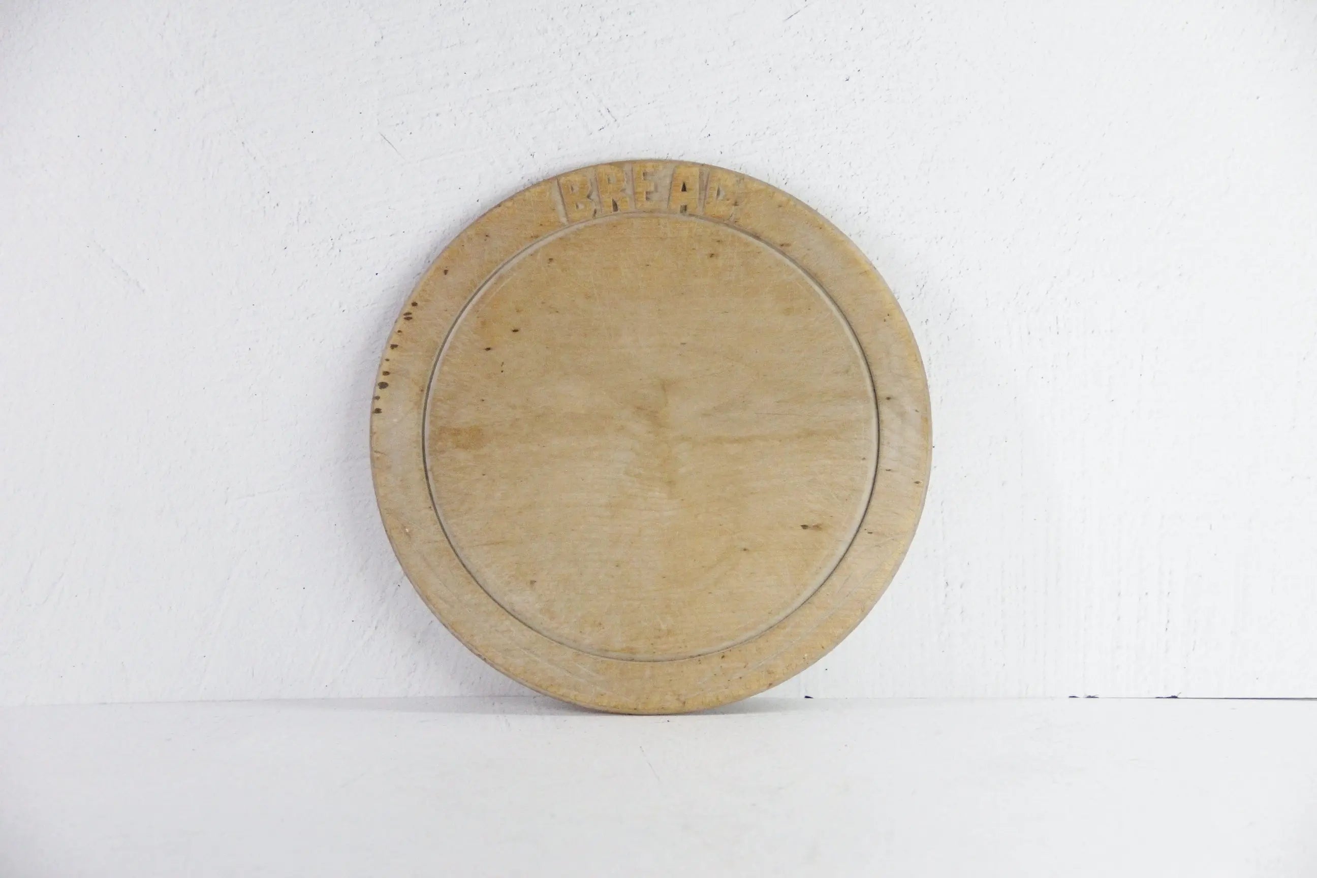 Antique Round Bread Board English | Wooden Carved Bread Debra Hall Lifestyle