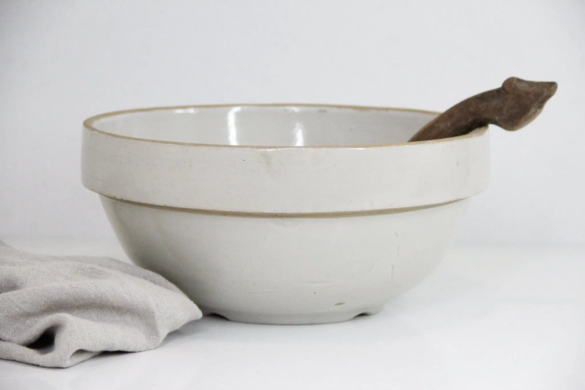 Antique Stoneware Bowl | Dough Bowl  Debra Hall Lifestyle
