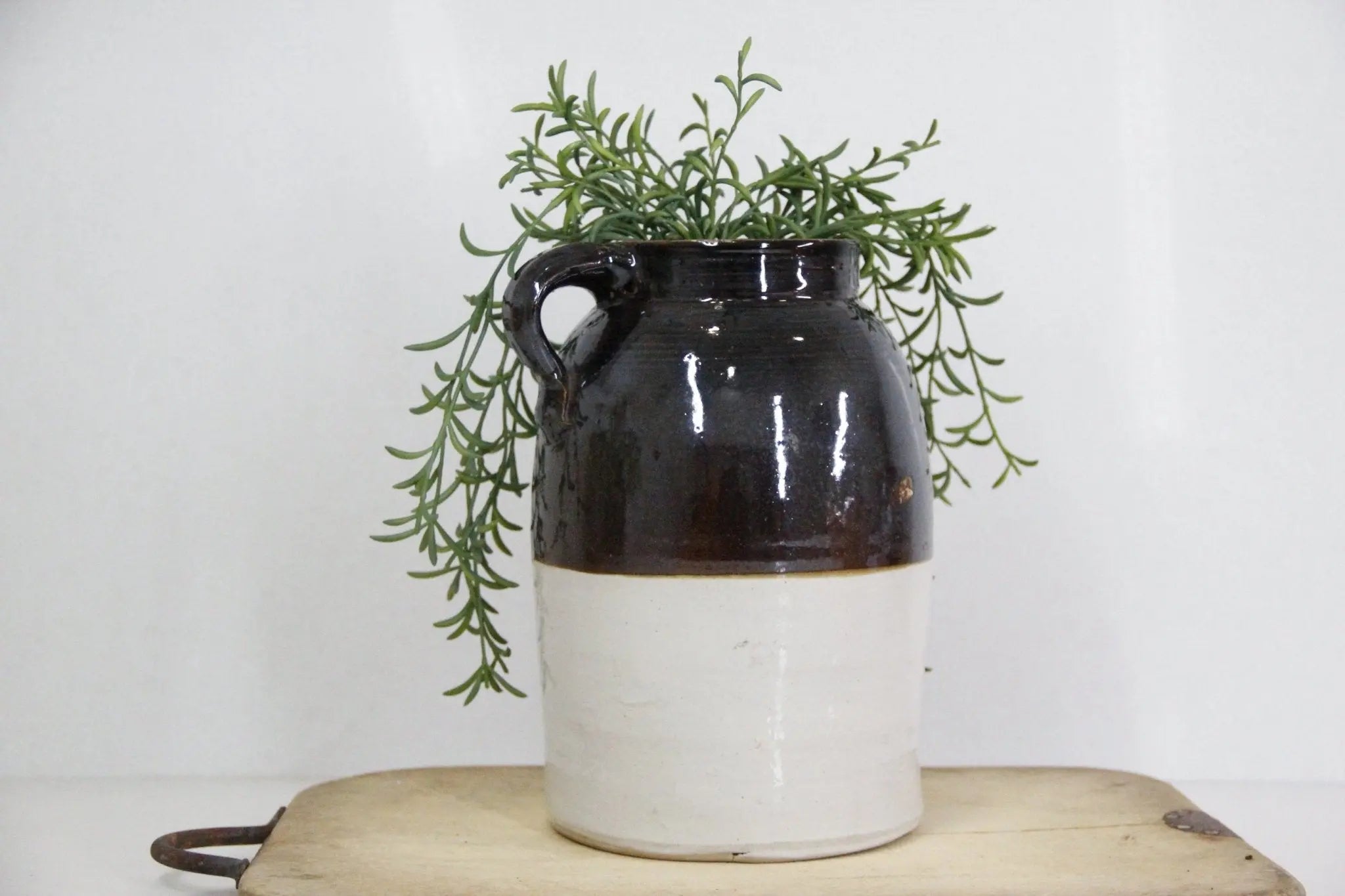 Antique Stoneware Canning Jar | Dipped Two-Tone Debra Hall Lifestyle