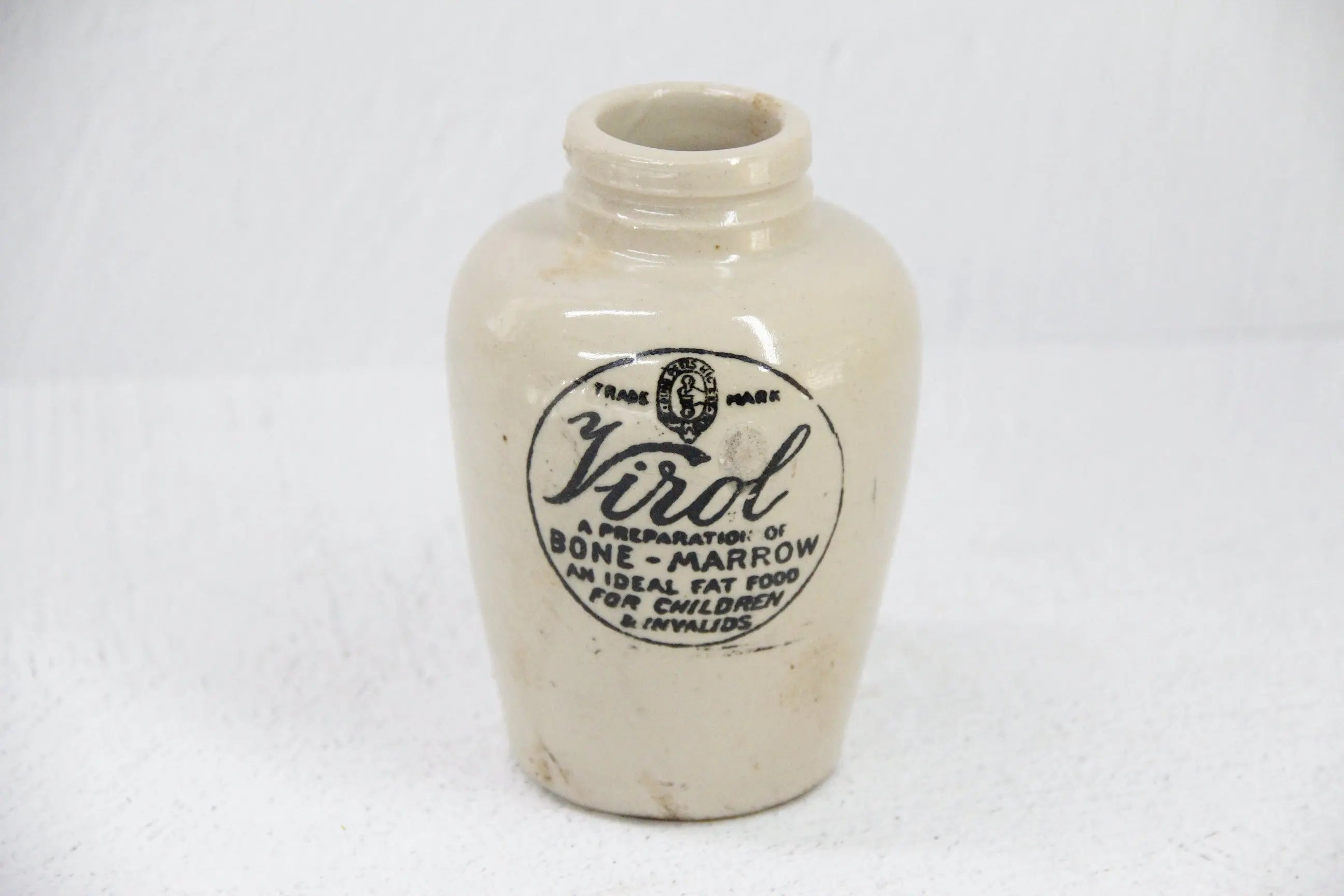 Antique Stoneware Jar | Virol Bone Marrow Pot-Assorted – Debra