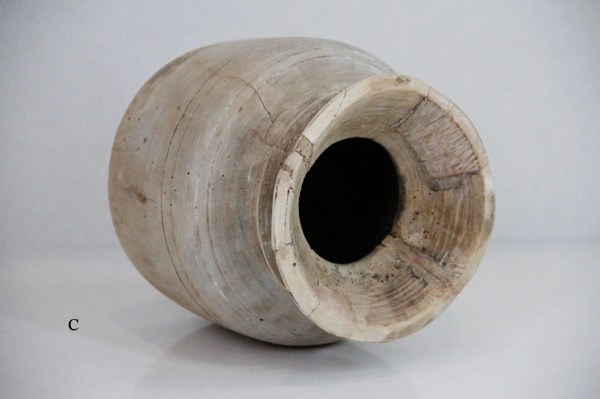 Antique Vessel | Wooden Water Pot  Debra Hall Lifestyle