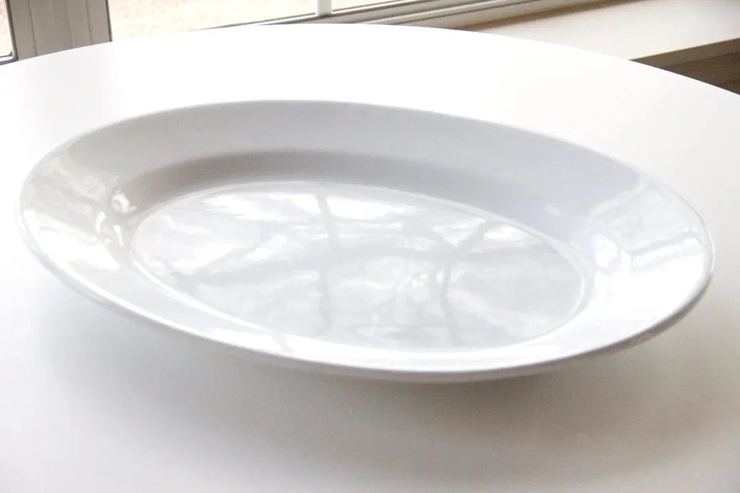 Antique White Ironstone Platter | 19th C. England Serveware Debra Hall Lifestyle