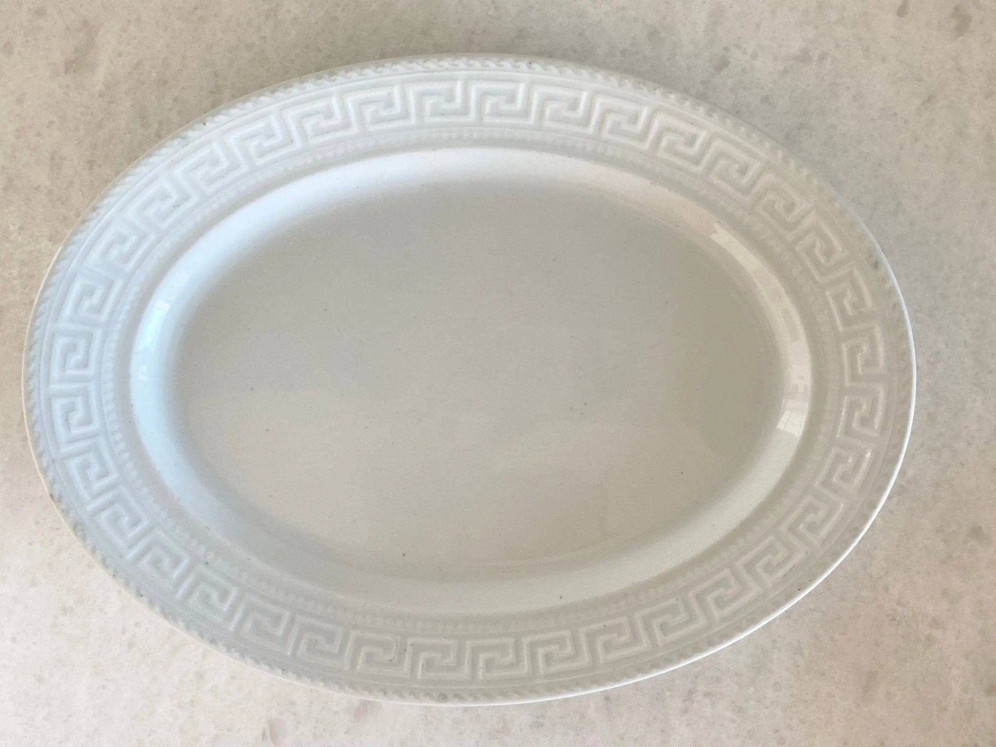Antique White Ironstone Platter |  England | Serveware  Debra Hall Lifestyle