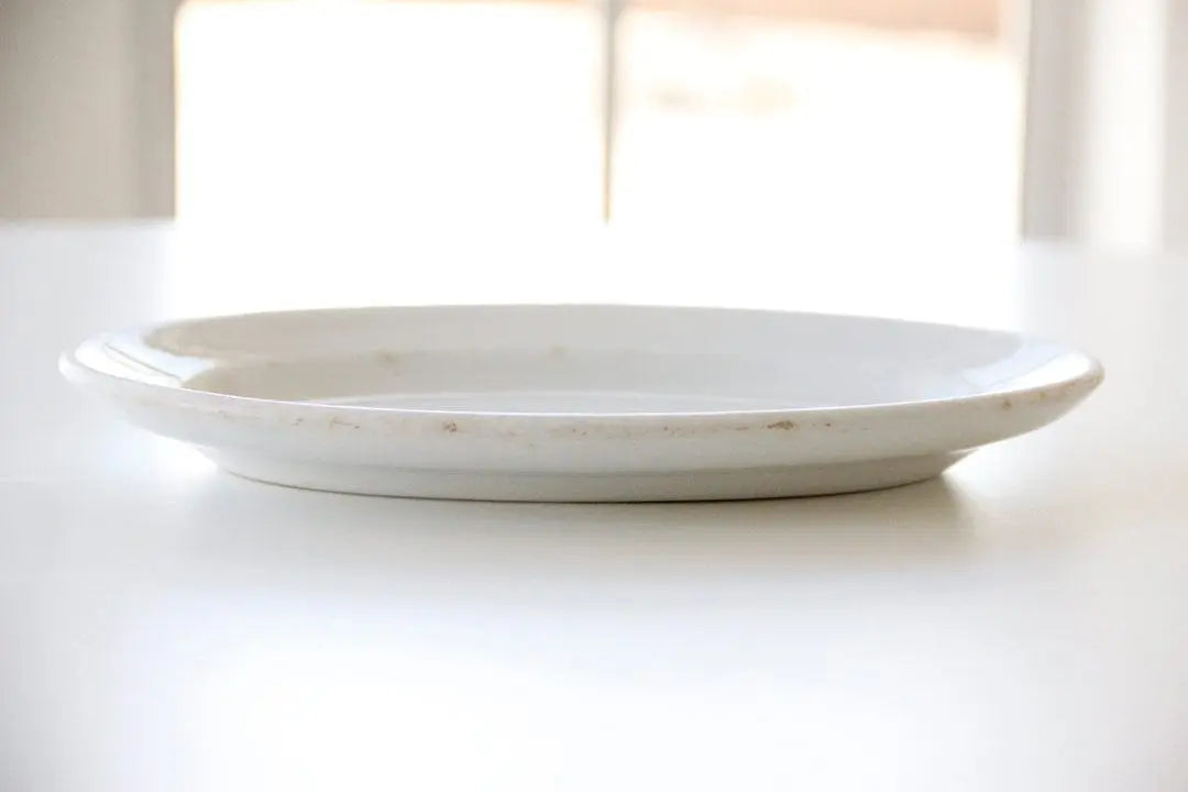 Antique White Ironstone Platter | English Serveware  Debra Hall Lifestyle