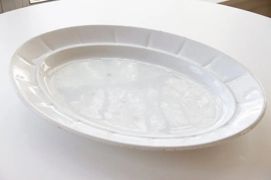 Antique White Ironstone Platter | John Alcock Serveware Debra Hall Lifestyle