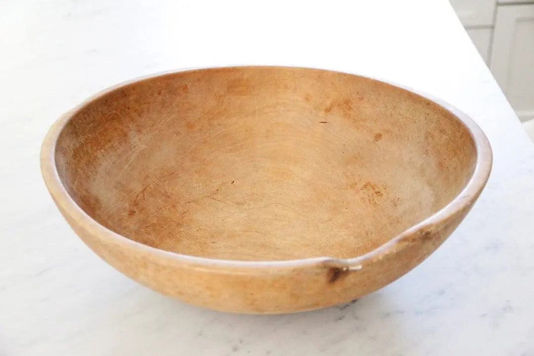 Antique Bread store Dough Bowl Vintage Wood Wooden 54857 Large Handled Primitive