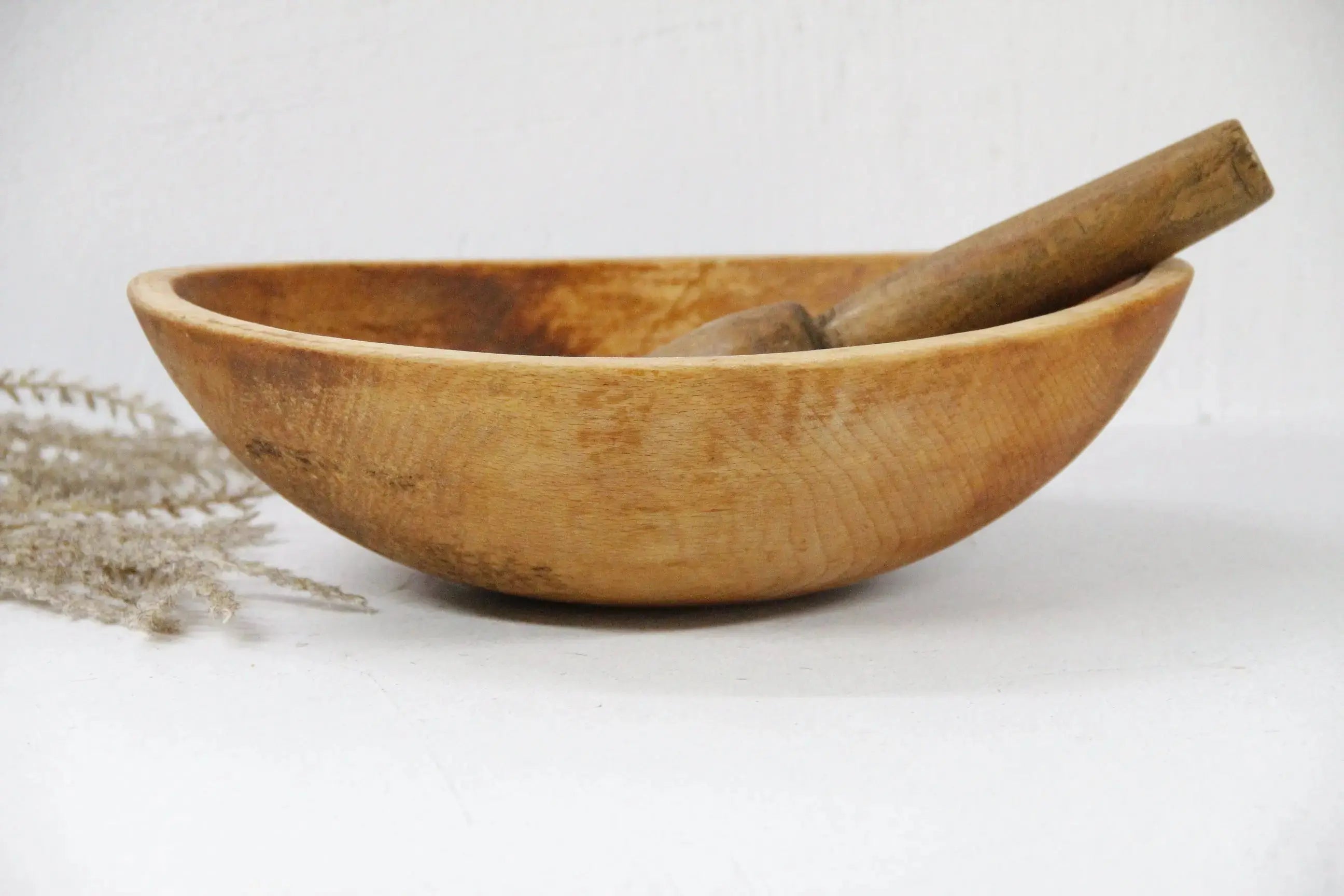 Antique Wooden Bowl | Farmhouse Dough Bowl Americana Debra Hall Lifestyle