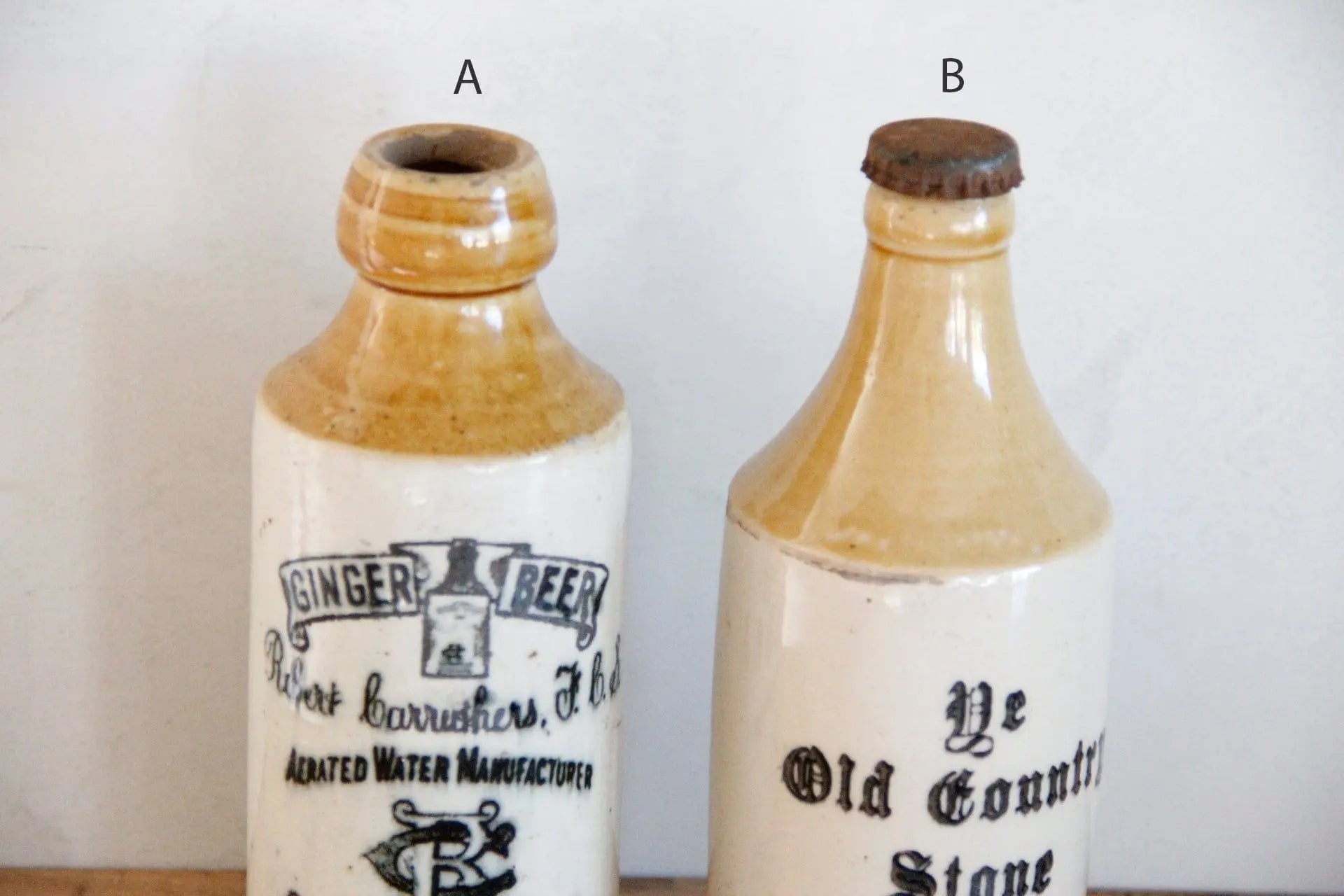 Assorted Antique Stoneware Ginger Beer Bottle  Debra Hall Lifestyle