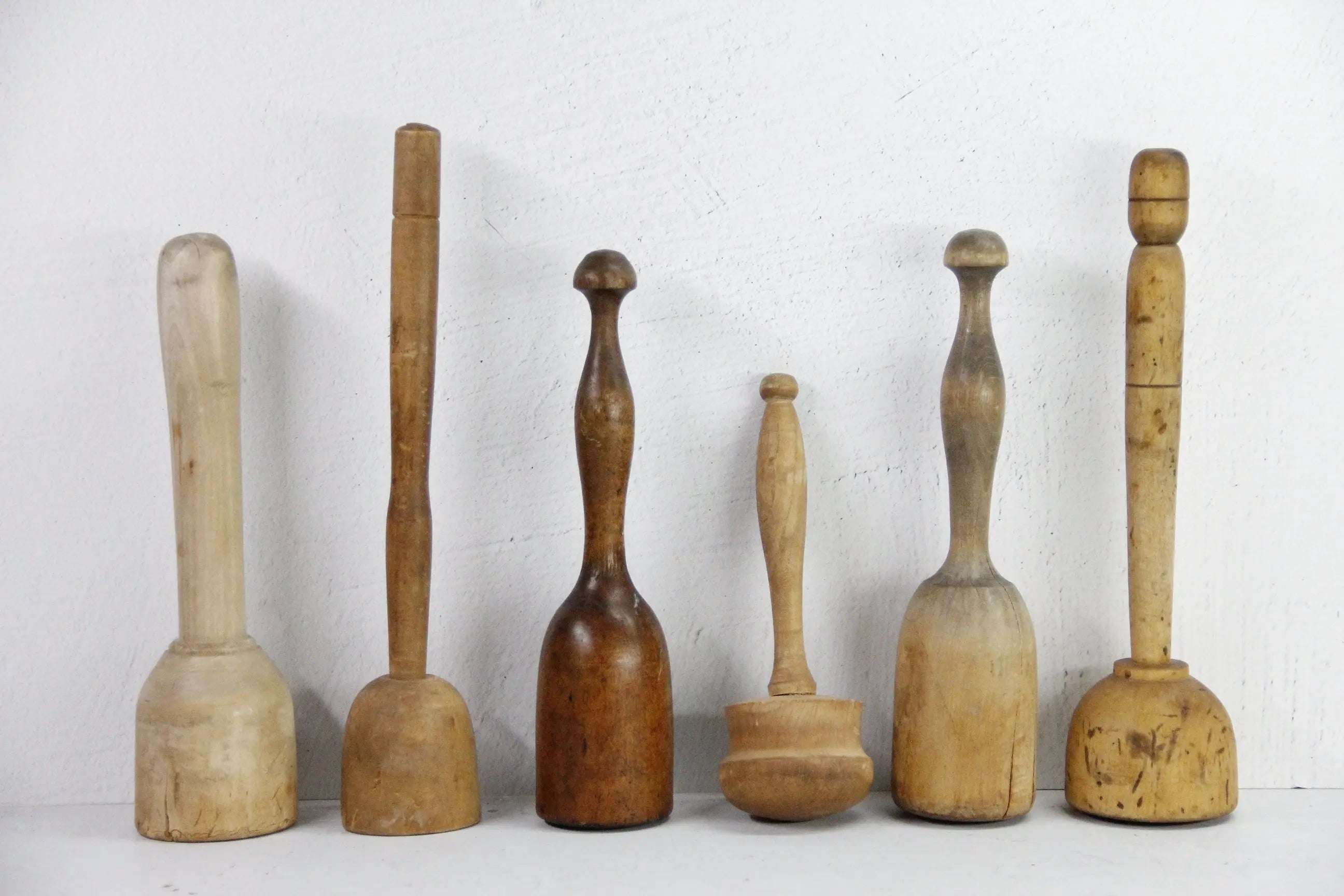 Assorted Antique Wooden Masher | French Kitchen Decor Debra Hall Lifestyle