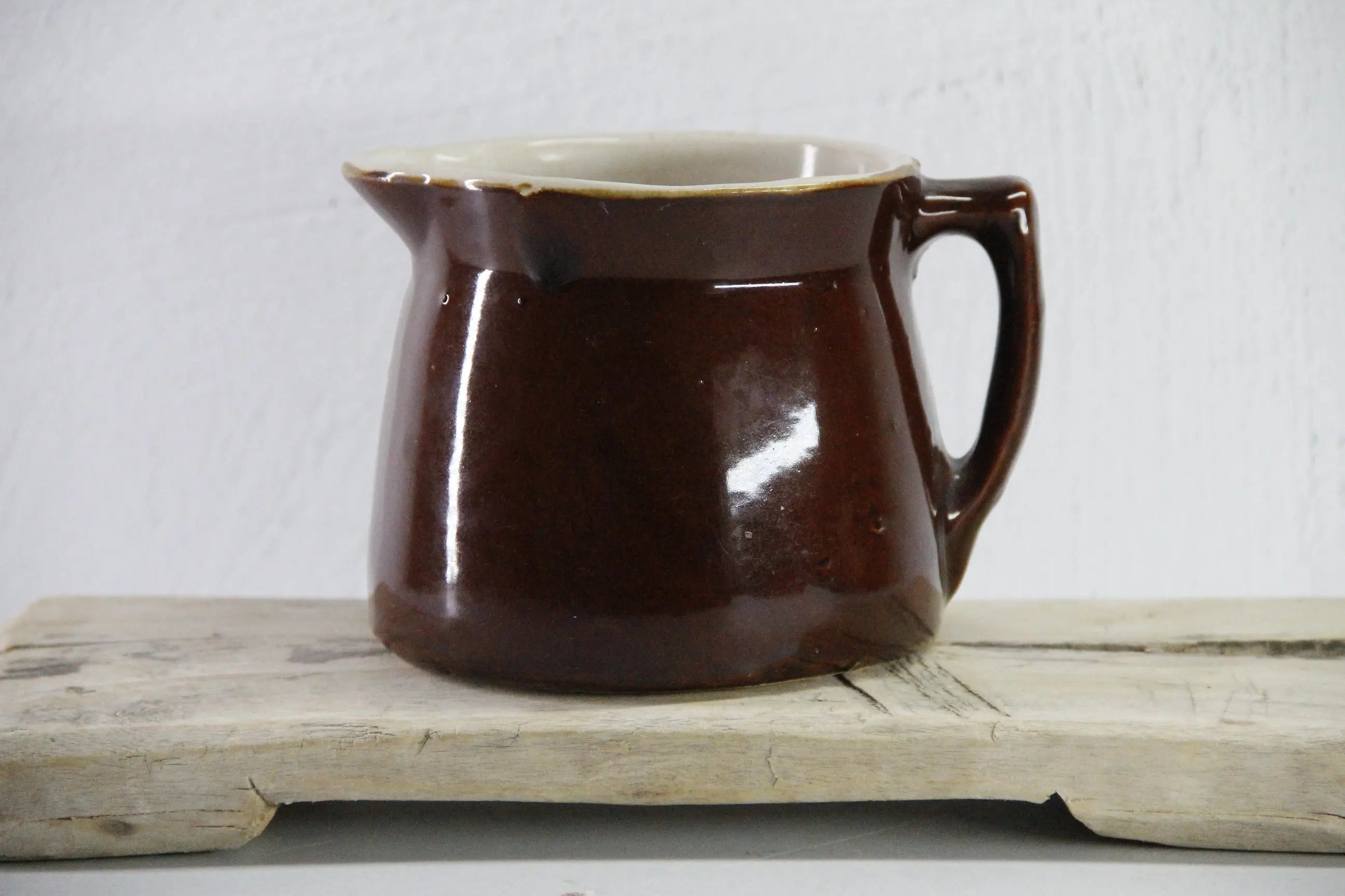 Brown Stoneware Pitcher Debra Hall Lifestyle