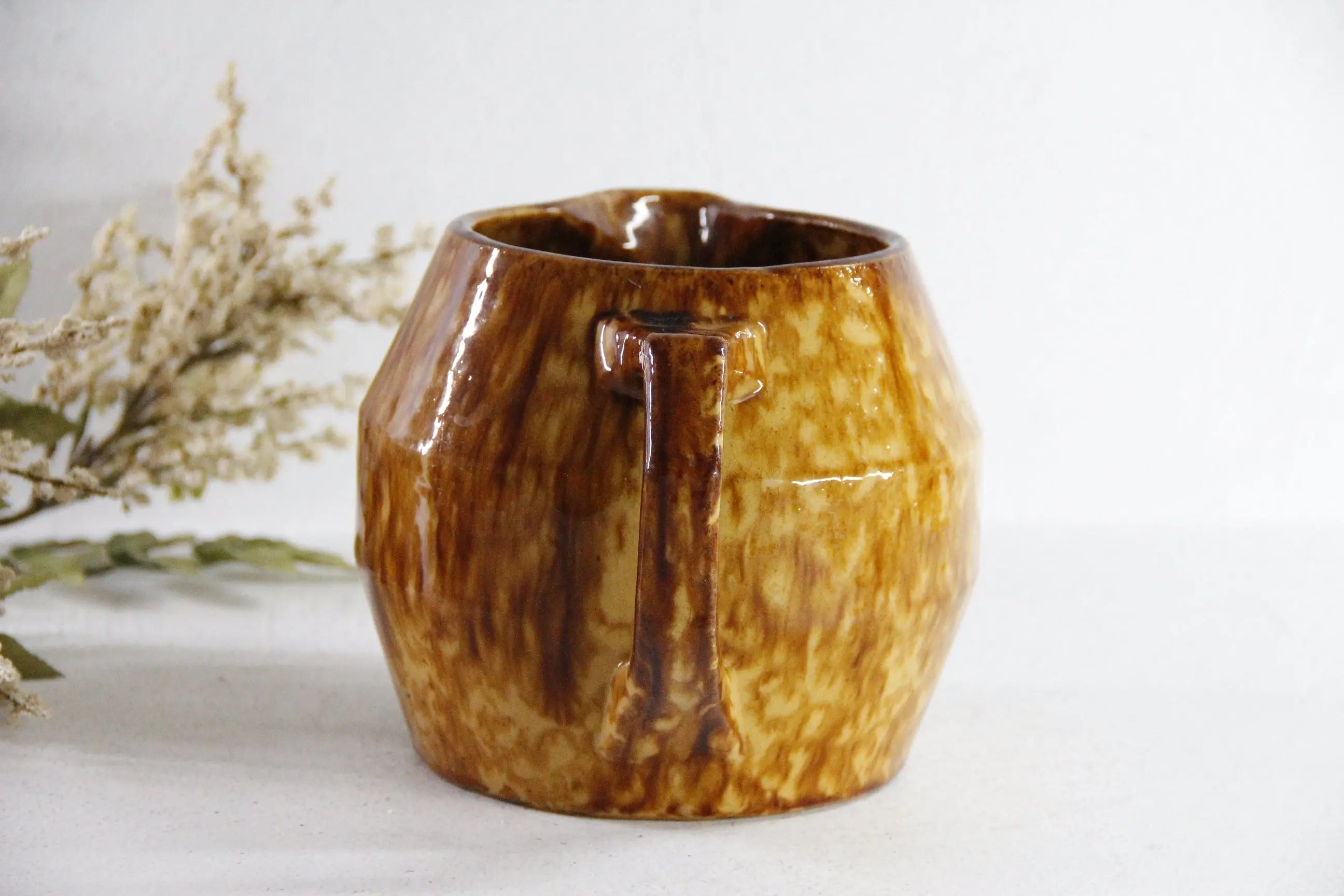 Brush McCoy Pottery Batter Pitcher | Antique Yellowware Debra Hall Lifestyle
