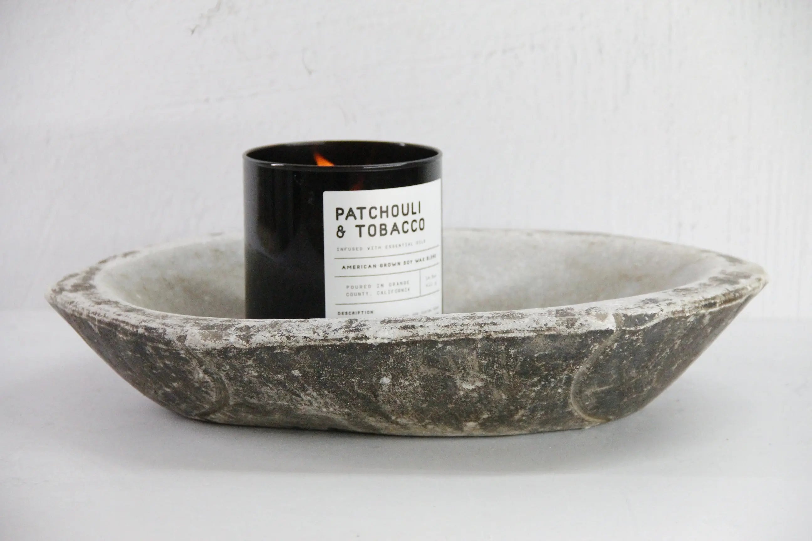 Carved Stone Tray | Antique Limestone Catchall Debra Hall Lifestyle