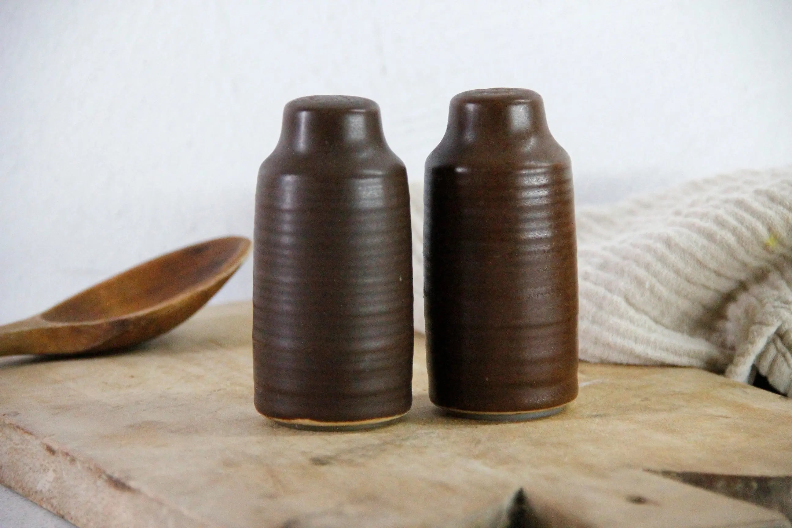 Denby Salt and Pepper Shakers | Midcentury Modern England Debra Hall Lifestyle