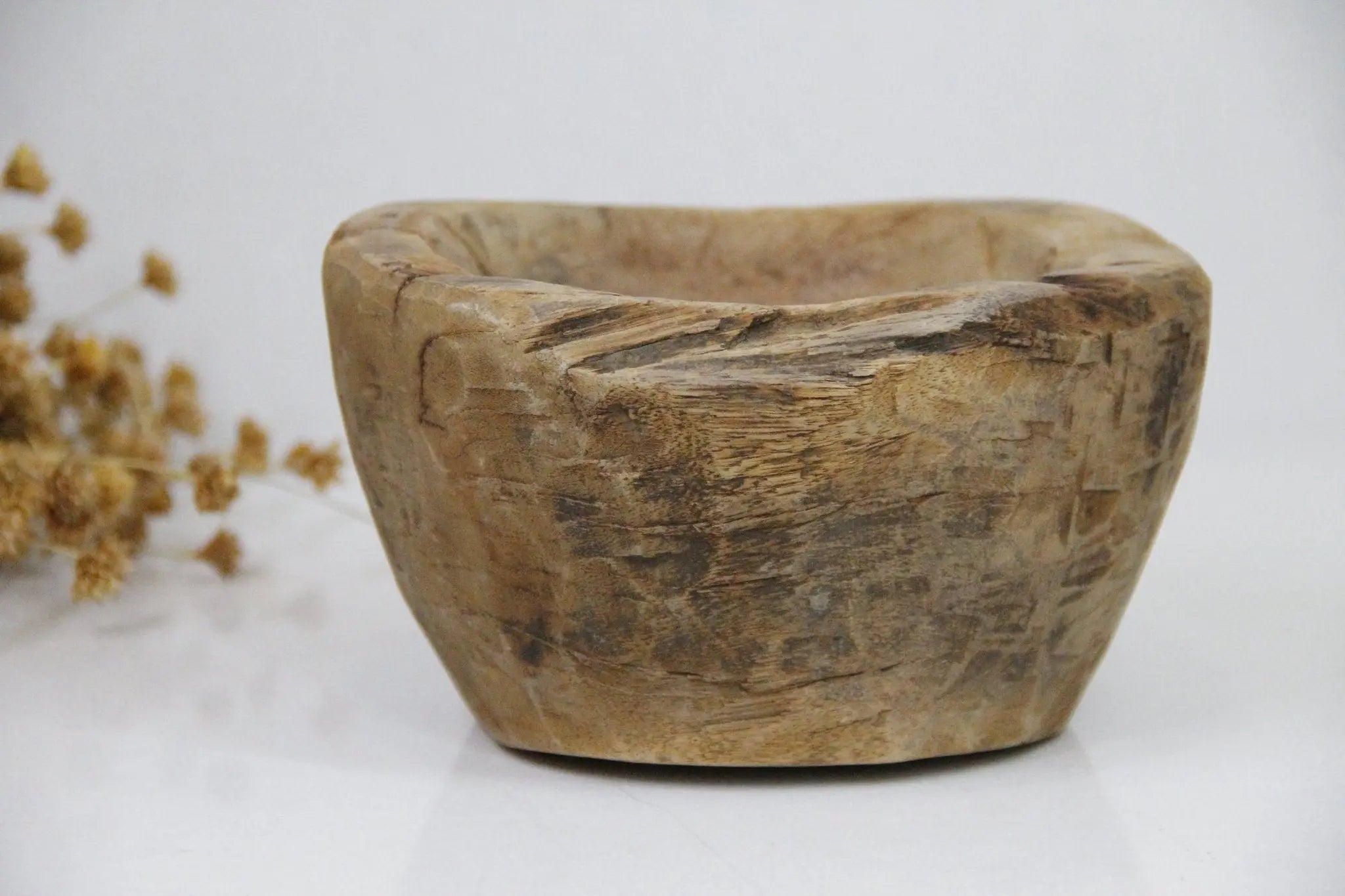 Found Deep Wooden Bowl | Grinder Debra Hall Lifestyle
