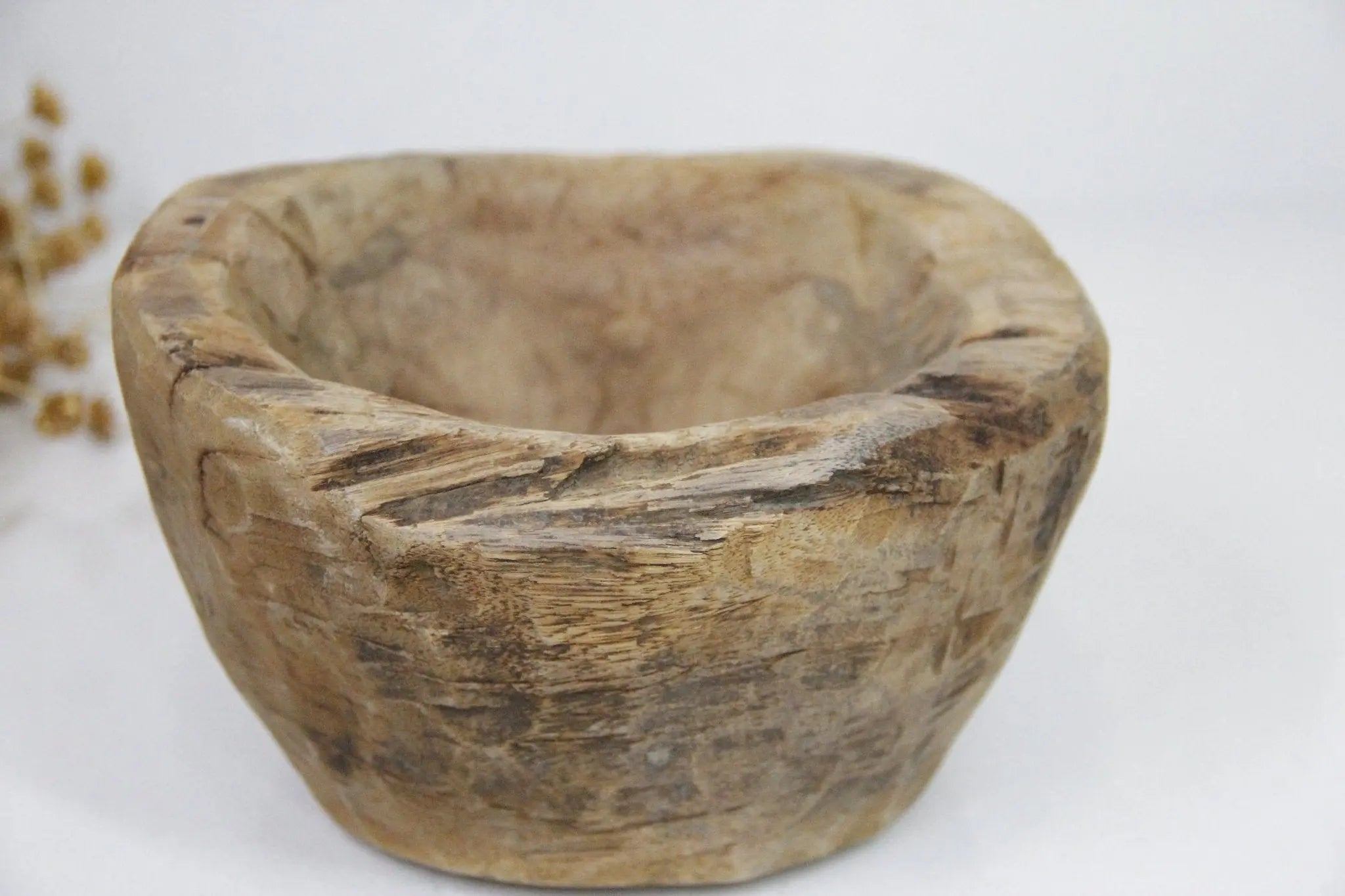 Found Deep Wooden Bowl | Grinder  Debra Hall Lifestyle