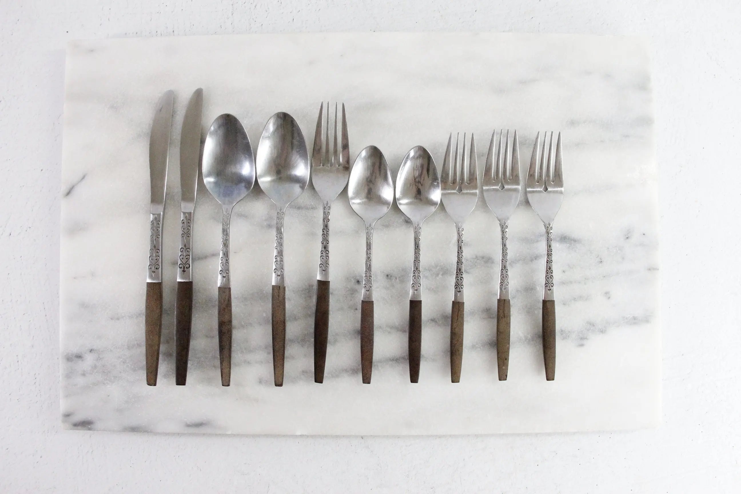 Interpur Flatware Vintage | 10 Danish Modern Assorted Pieces Debra Hall Lifestyle