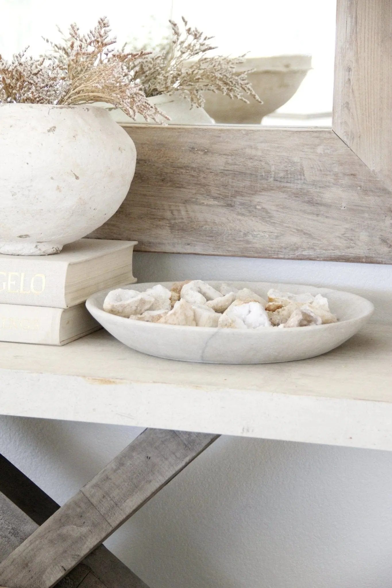 Large Carved Marble Bowl | Round  Debra Hall Lifestyle