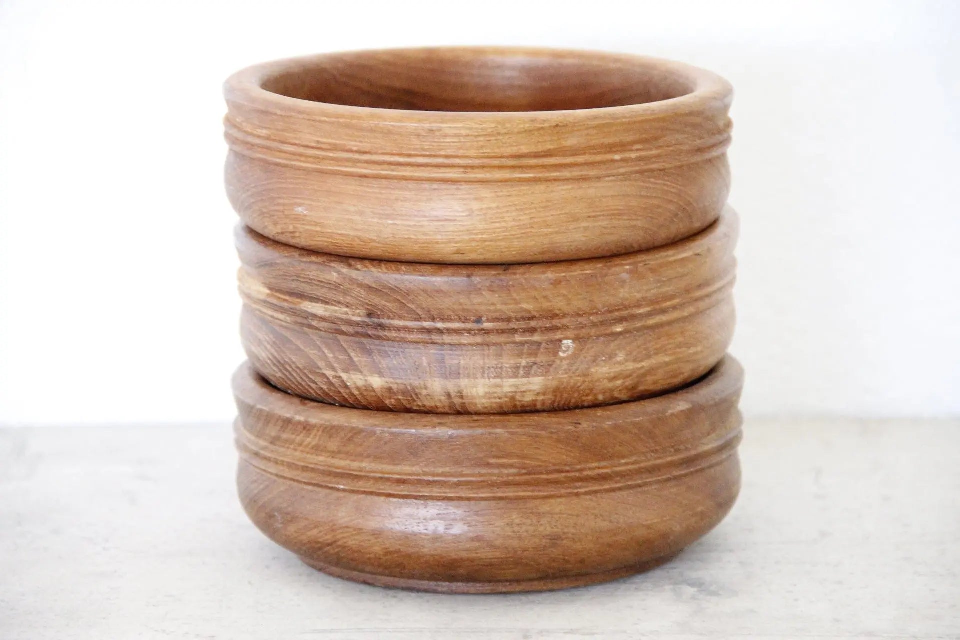 Midcentury Teak Wood Salad Bowl | Dinnerware 3 Pcs. Debra Hall Lifestyle