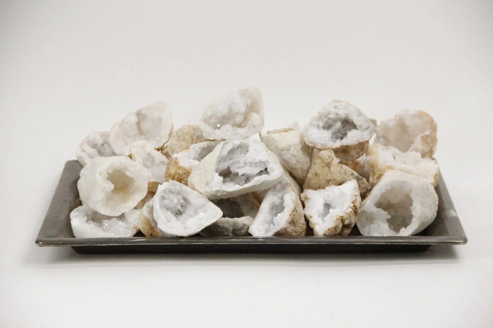 Organic White Quartz Geode Crystal Specimen | Small Debra Hall Lifestyle