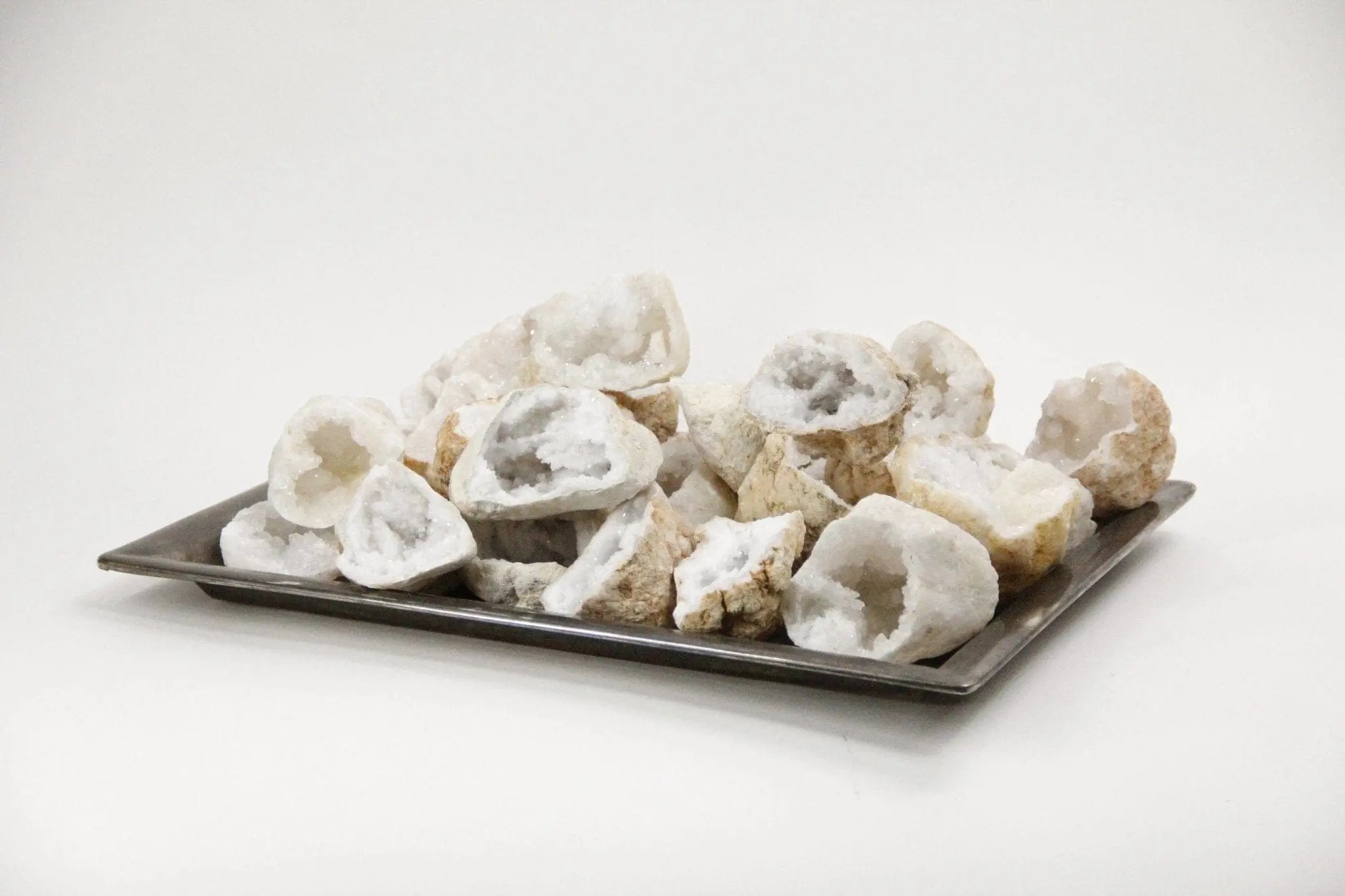 Organic White Quartz Geode Crystal Specimen | Small Debra Hall Lifestyle