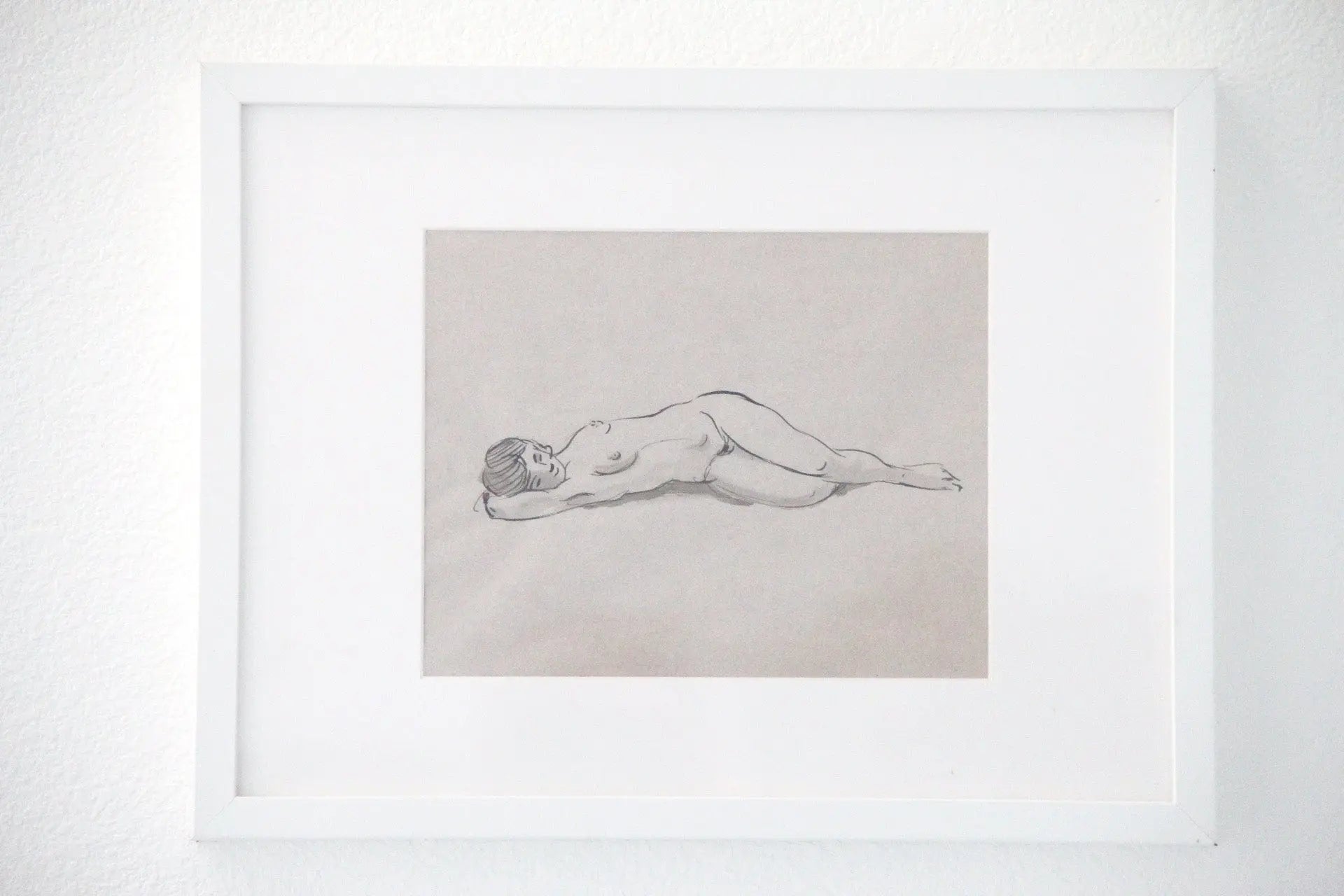 Original Figure Study Framed | Pen and Ink Wall Art  Debra Hall Lifestyle