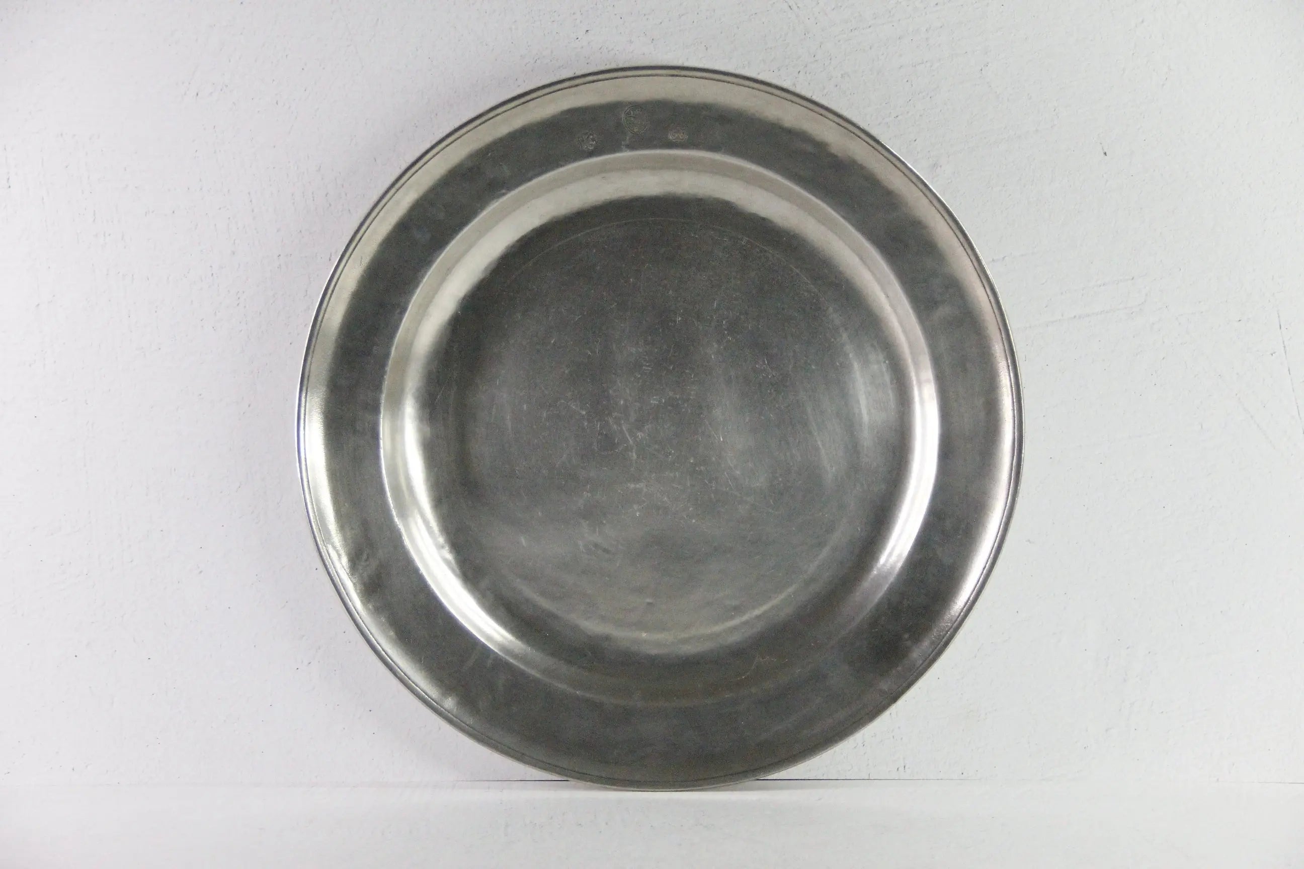 Pewter Platter | Italian Deep Round Serving Tray HandCrafted Debra Hall Lifestyle