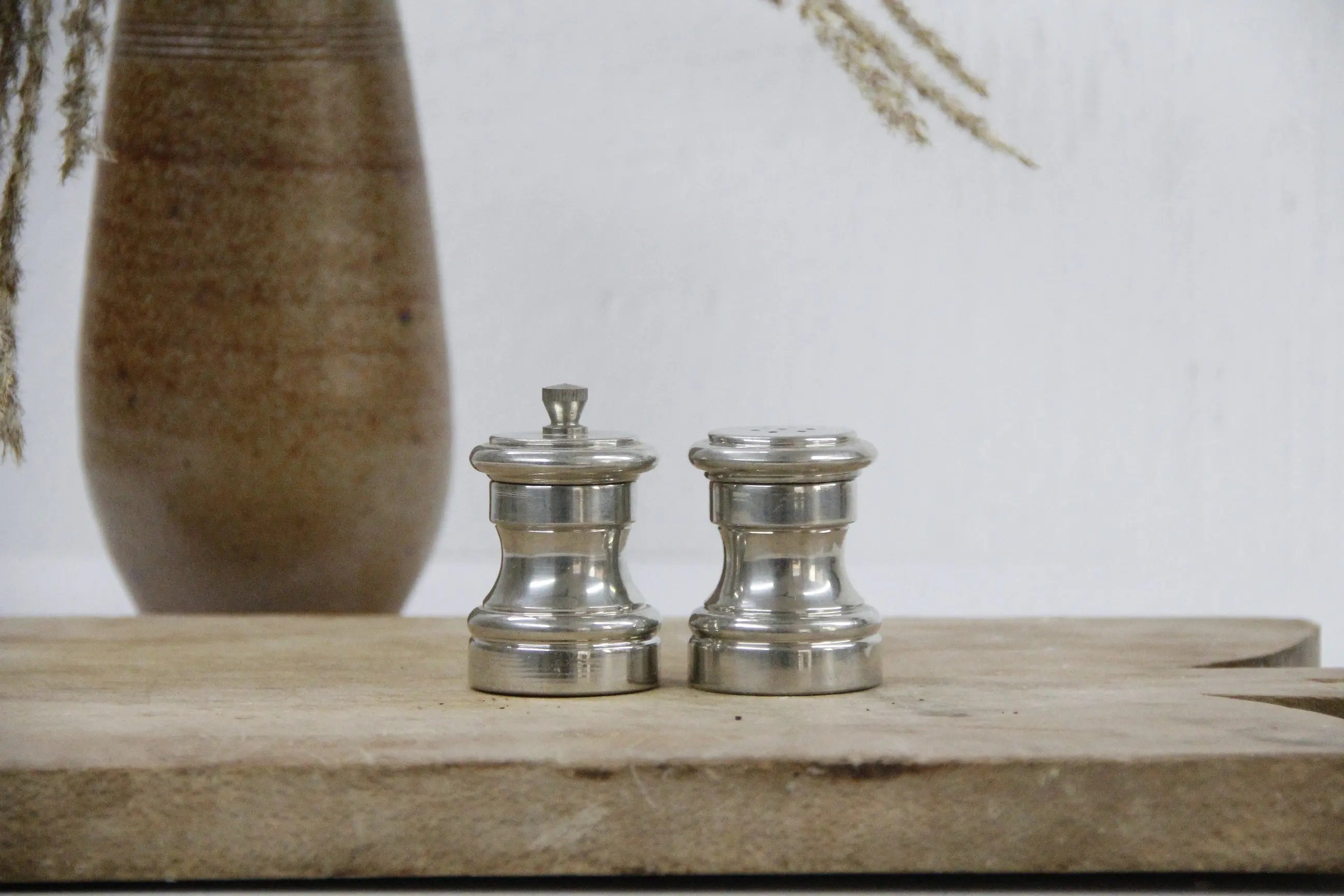 Pewter Salt and Pepper Shakers Vintage | Italy Stamped | Debra Hall  Lifestyle