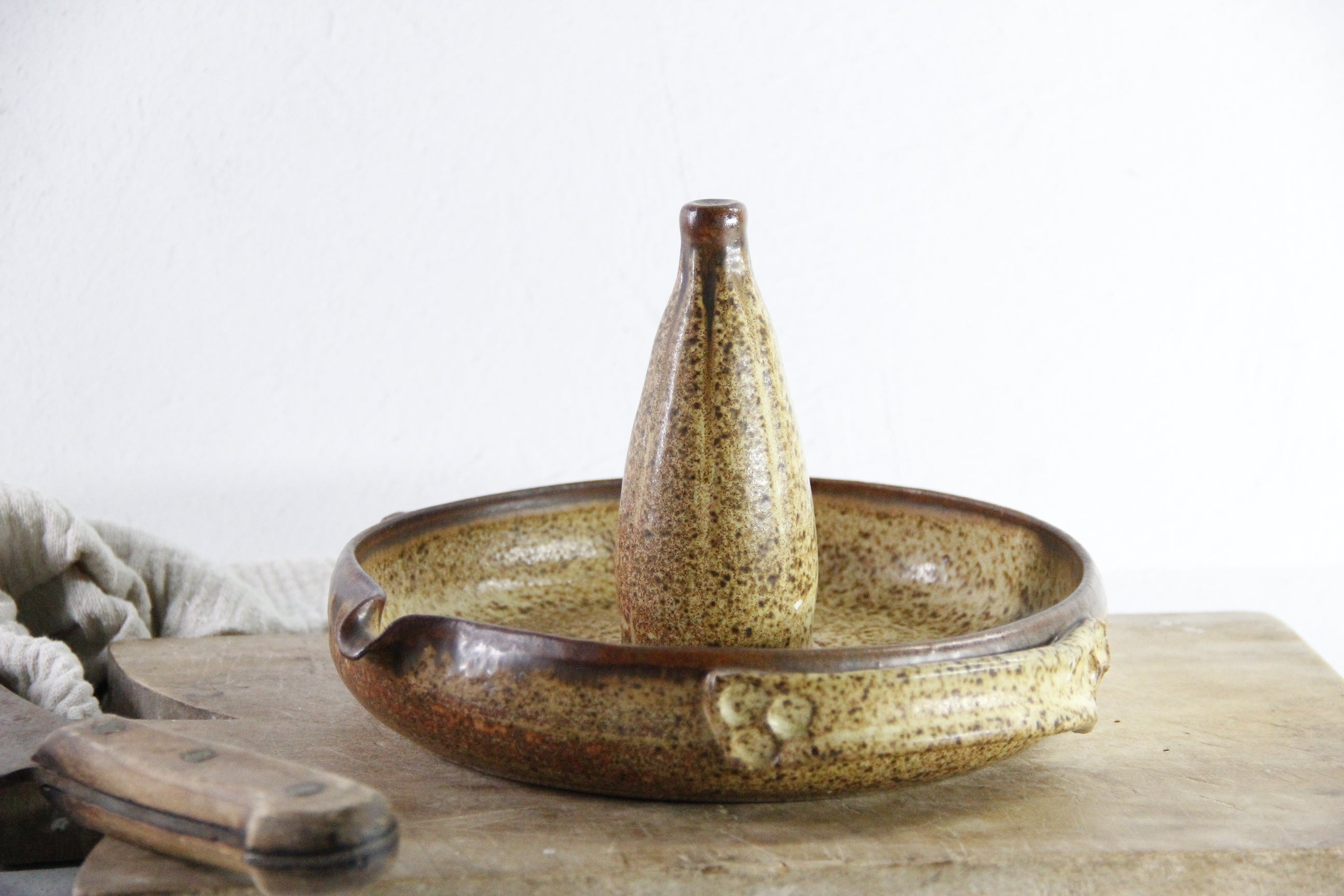 Pottery Chicken Roaster | Vintage Verticle Poultry Baker Debra Hall Lifestyle