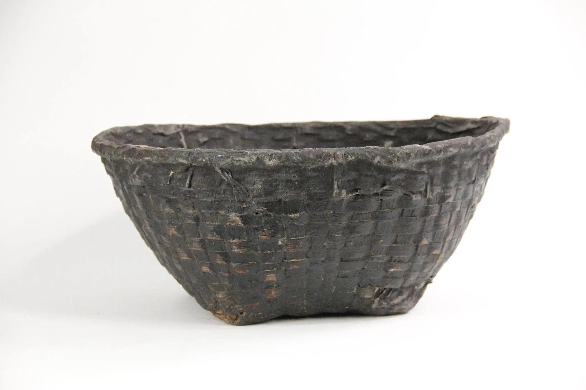 Primitive Cane Harvest Basket | Decorative Basket Debra Hall Lifestyle