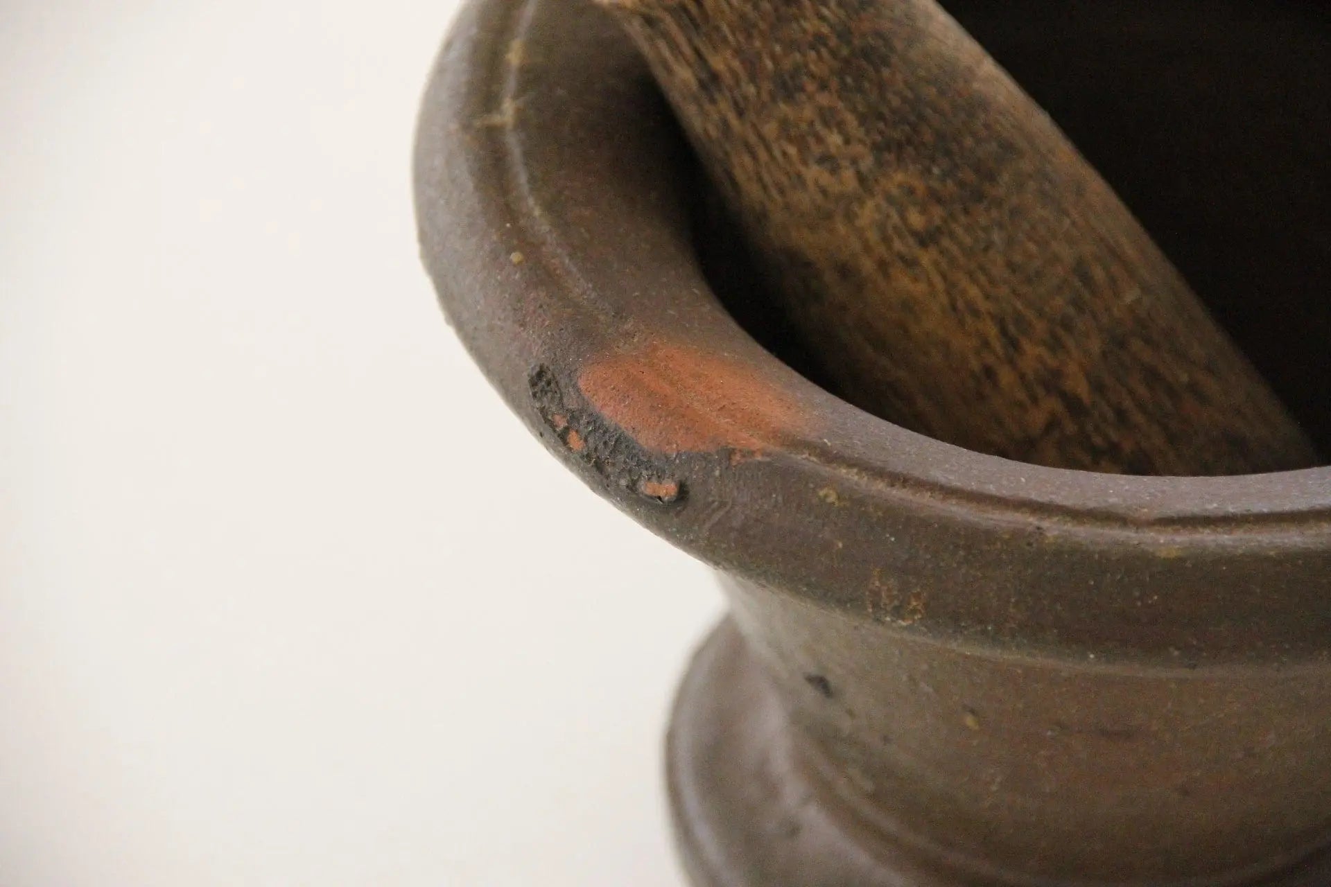 Primitive Terracotta Mortar & Wood Pestle | Apothecary  Debra Hall Lifestyle