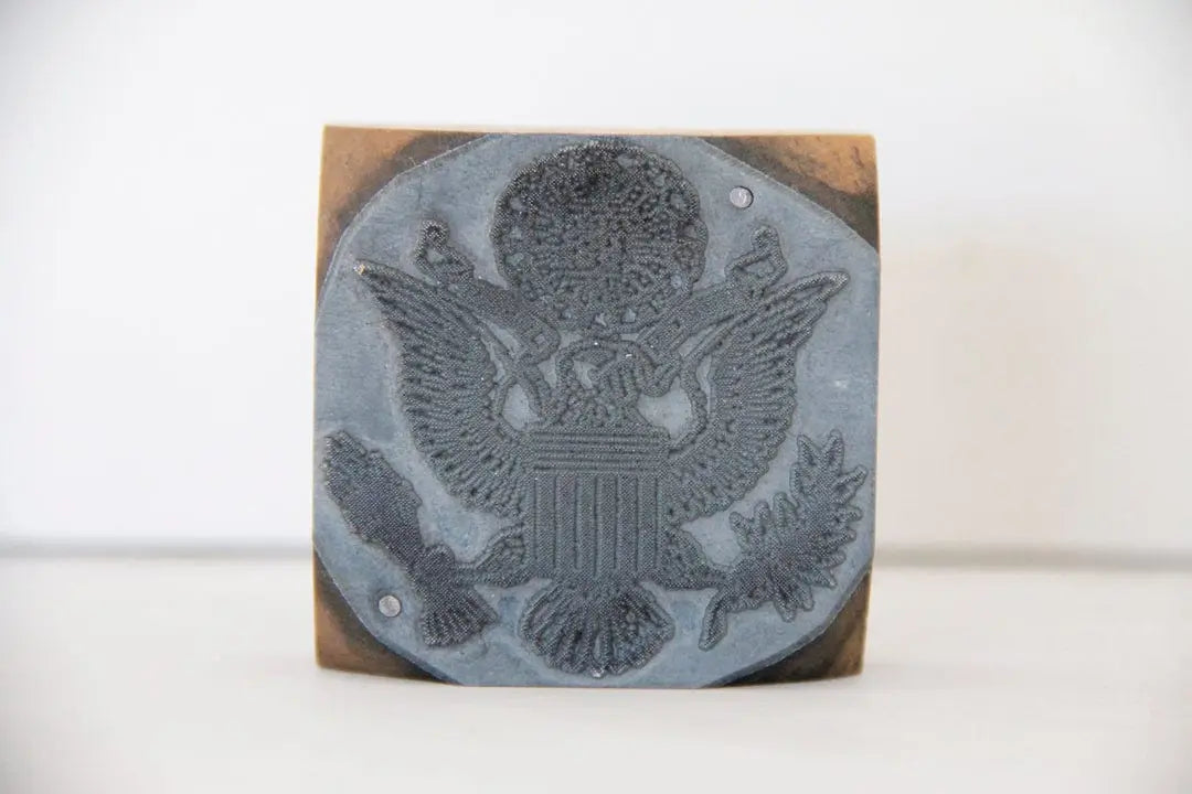 Printing Press Wood Block Stamp | United States Seal Debra Hall Lifestyle