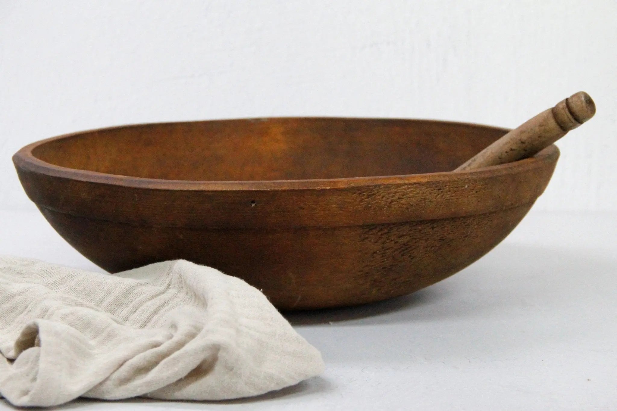 Rustic Wooden Dough Bowl | Americana  Debra Hall Lifestyle