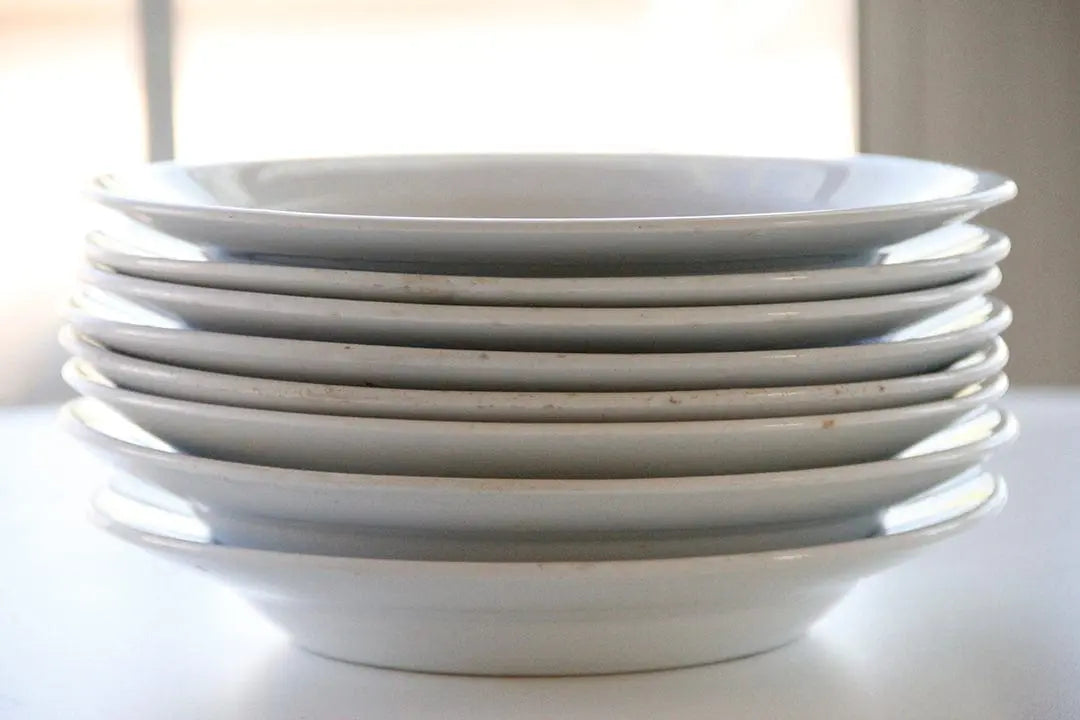 Antique Ironstone Bowl | White Soup/Salad Debra Hall Lifestyle