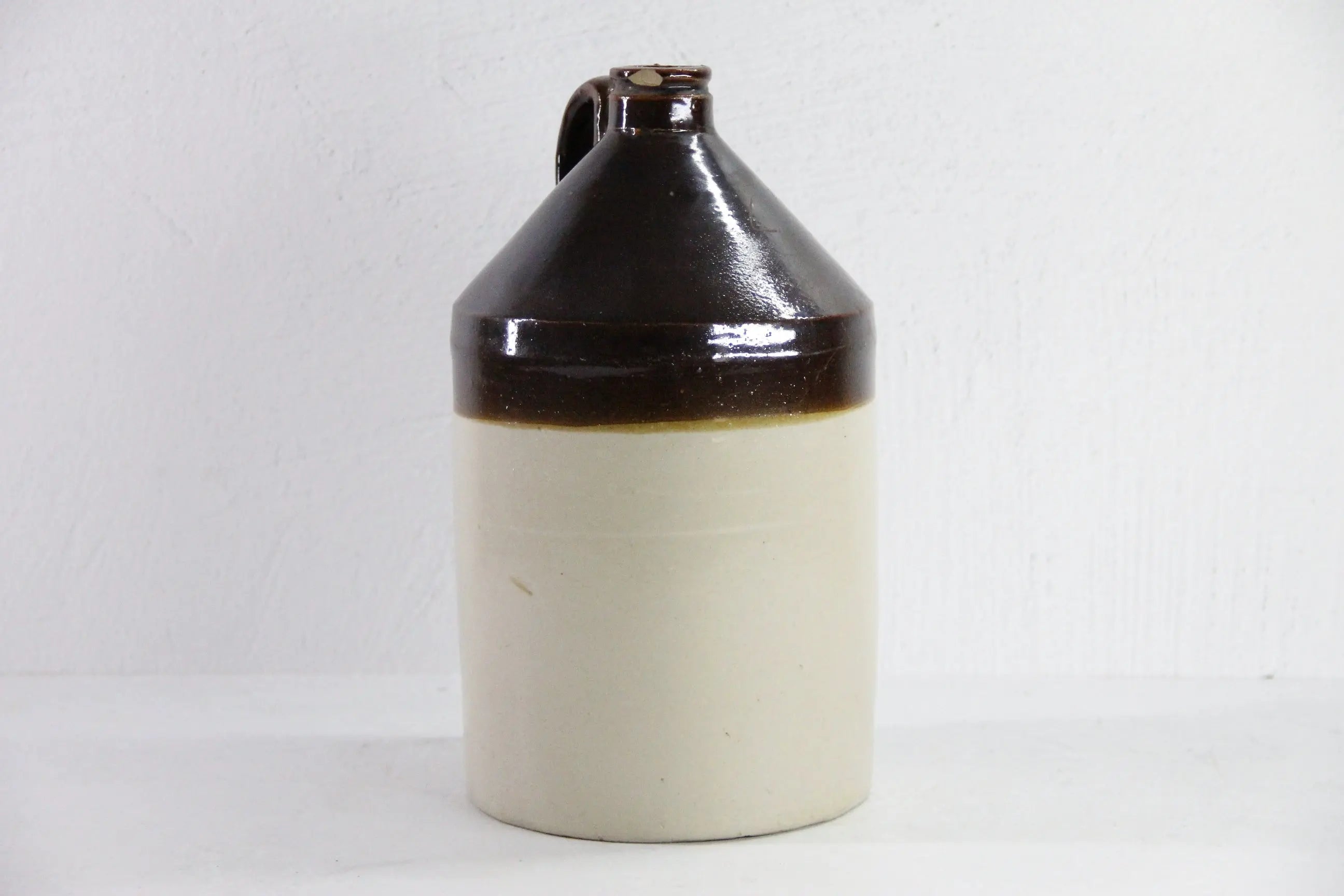 Stoneware Jug Antique | Two Tone Moonshine Vessel Debra Hall Lifestyle