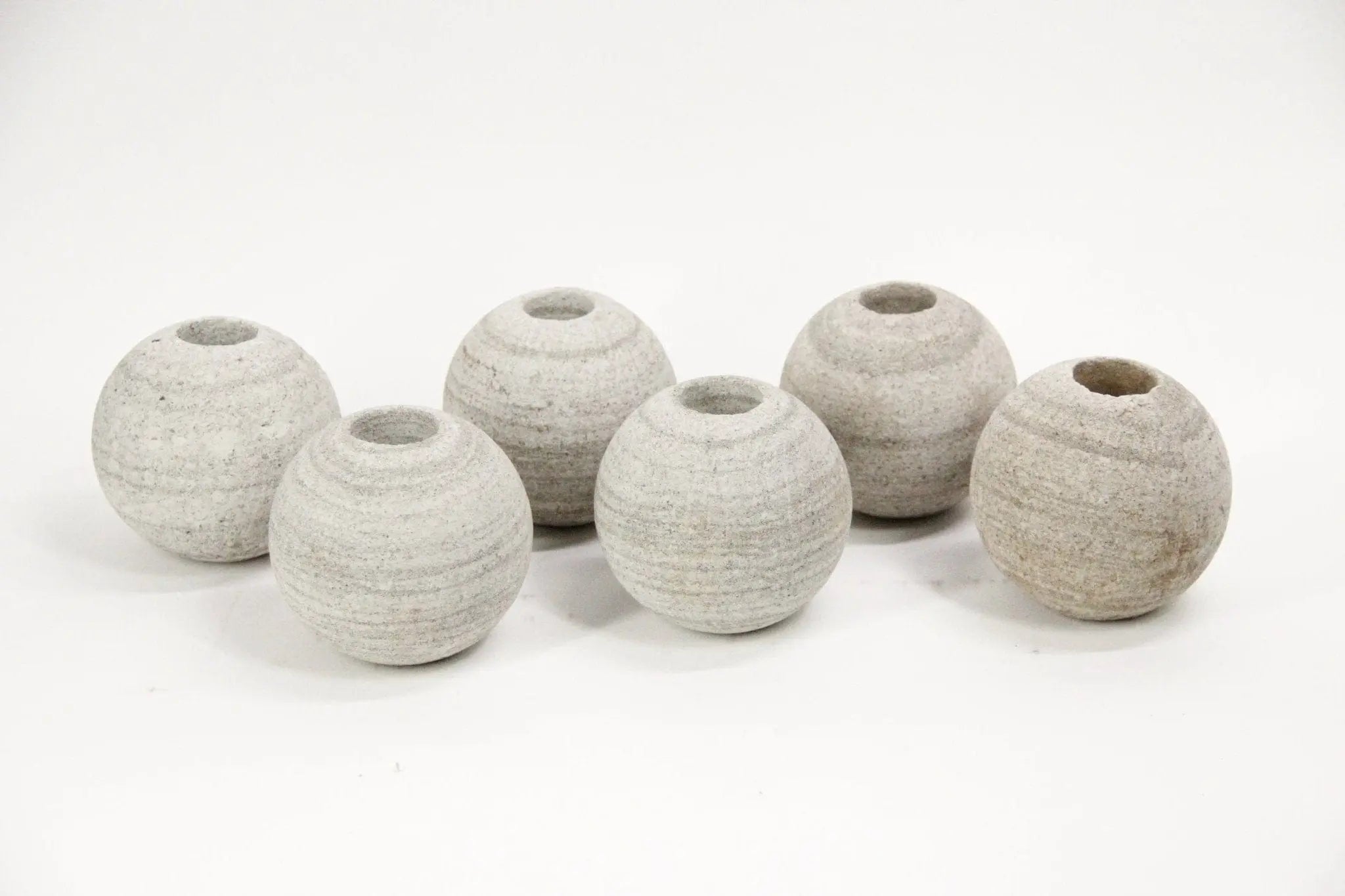 Found Cement Orb | Match / Taper Candle Holder  Debra Hall Lifestyle