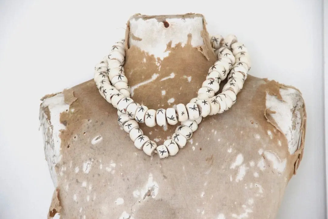 Vintage African Trade Beads | Off-White Hand Made Debra Hall Lifestyle