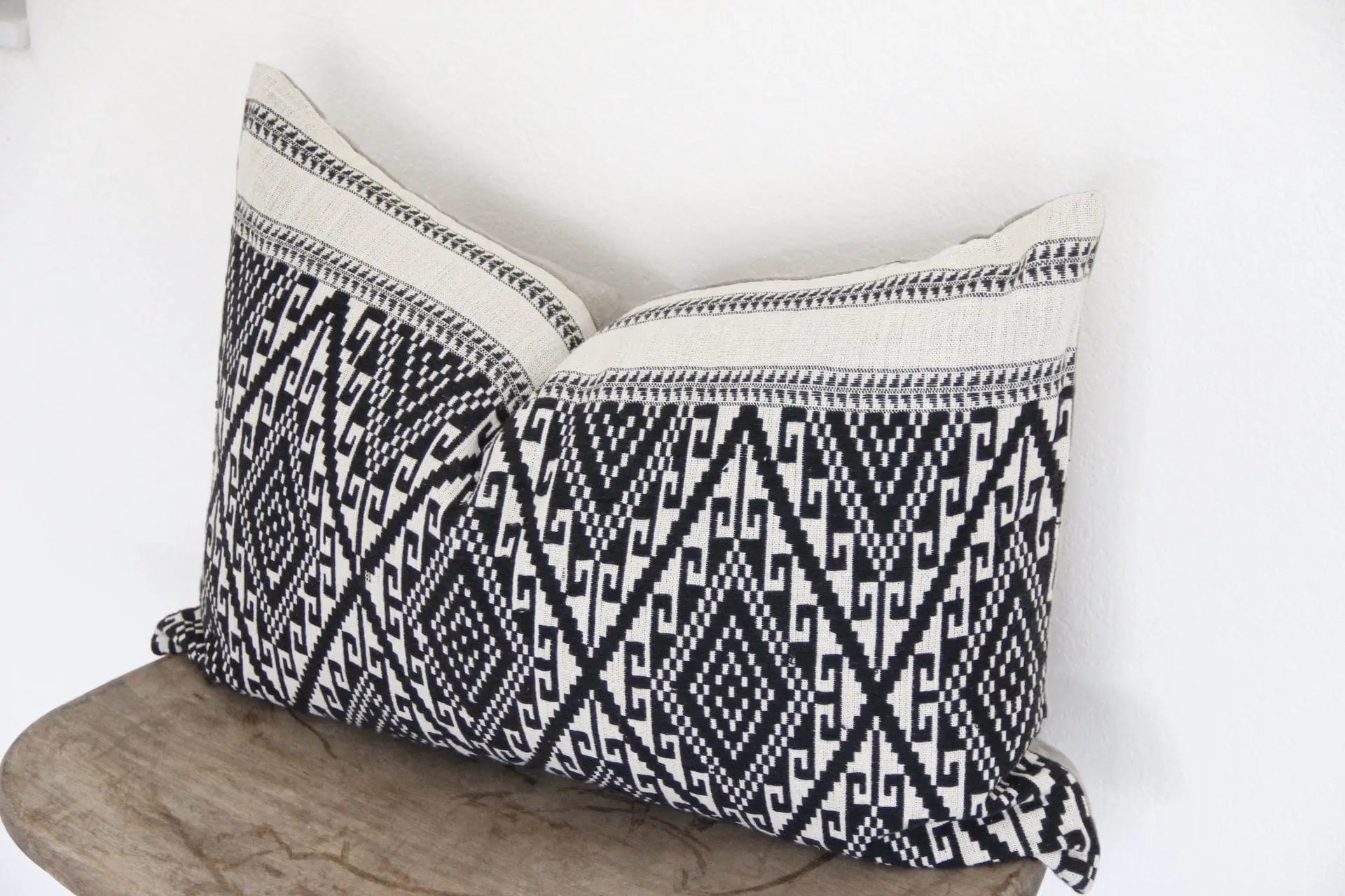Vintage Fabric Pillow | Black Moroccan  Debra Hall Lifestyle