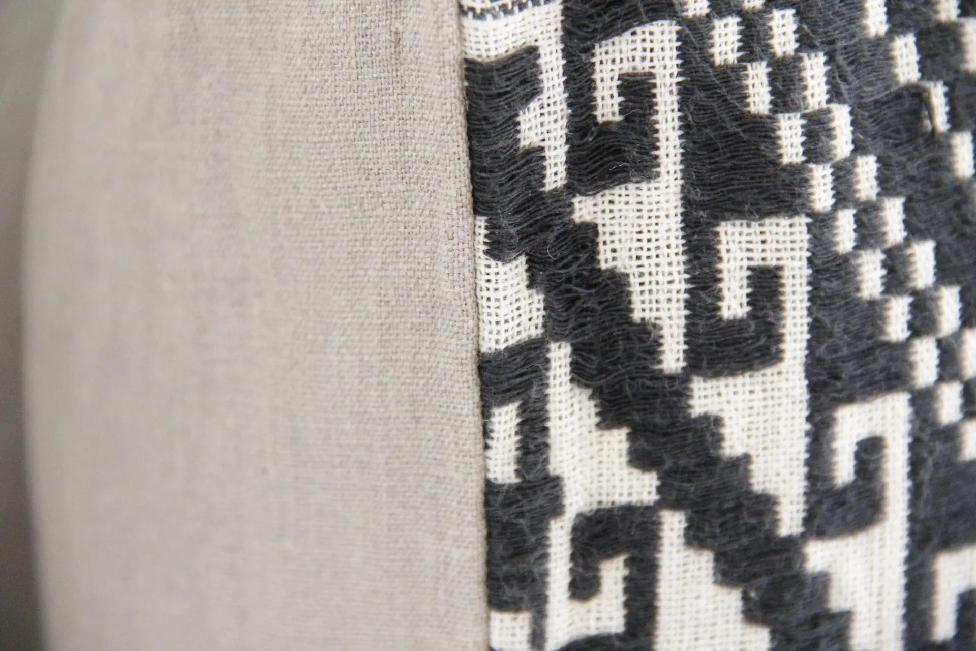 Vintage Fabric Pillow | Black Moroccan  Debra Hall Lifestyle