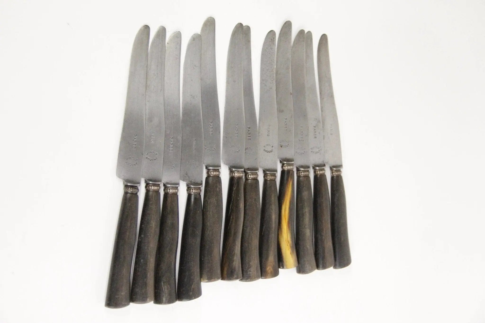 Vintage French Flatware |  Dinner Knives | Horn Handle  Debra Hall Lifestyle