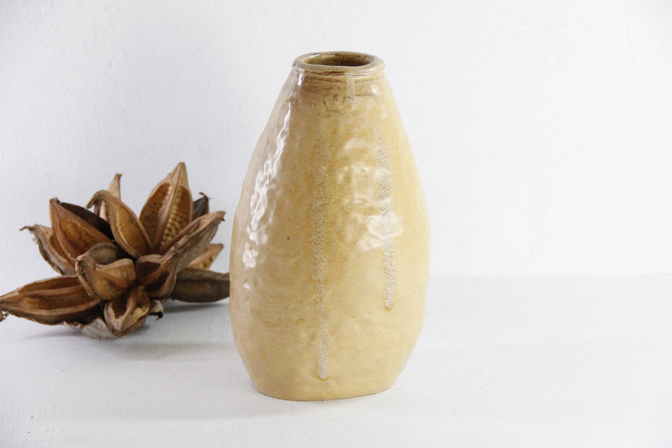 Vintage Pottery Vase | Studio Art Vessel Artist Signed Debra Hall Lifestyle